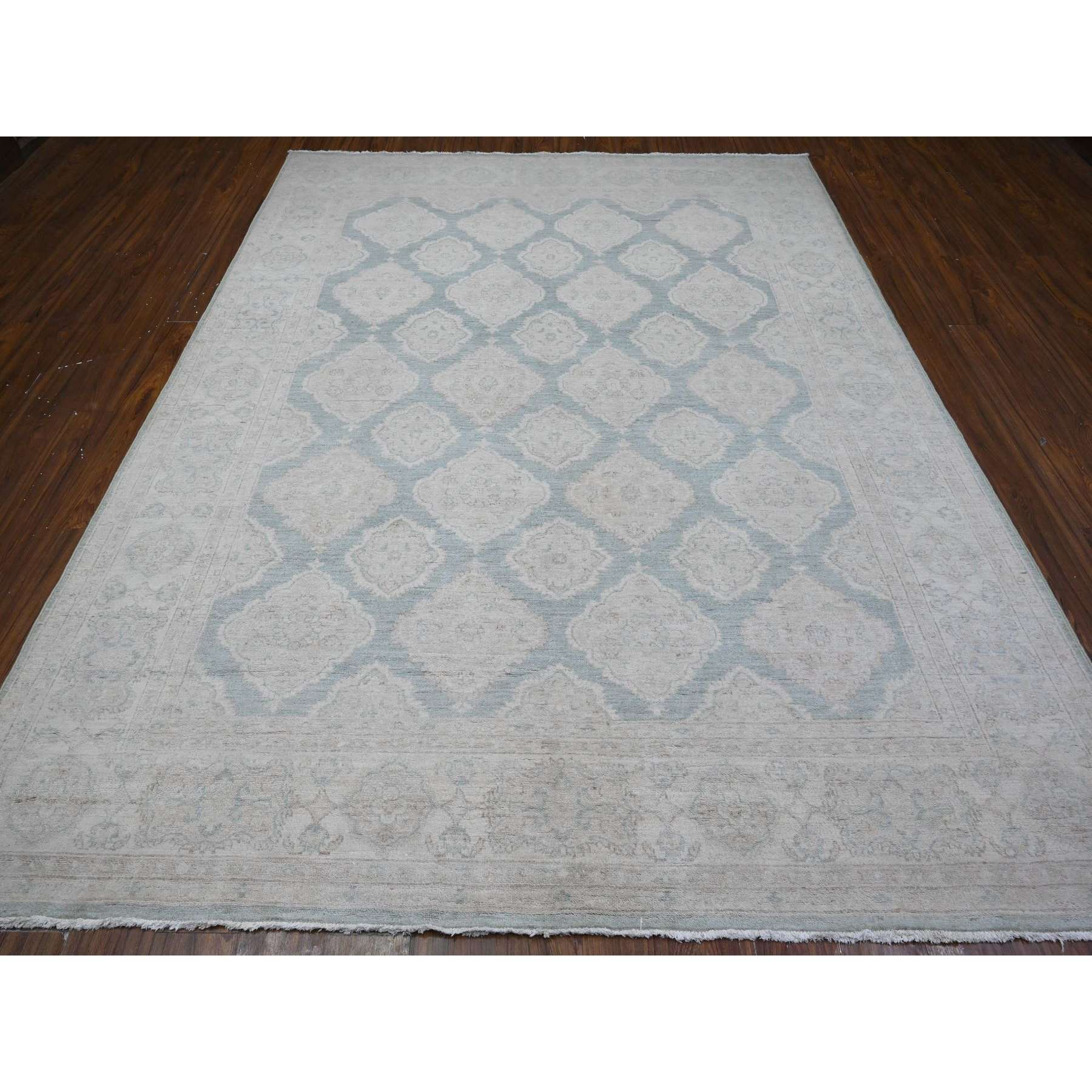 Oushak-And-Peshawar-Hand-Knotted-Rug-447705