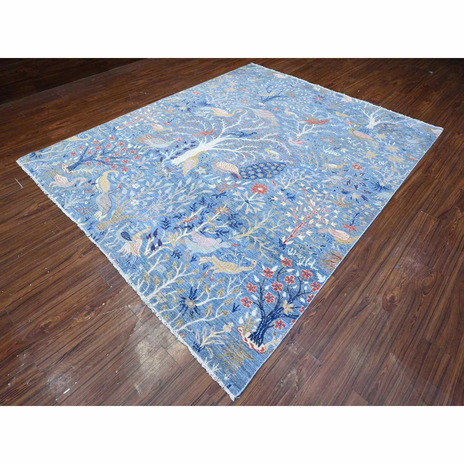 Oushak-And-Peshawar-Hand-Knotted-Rug-447765