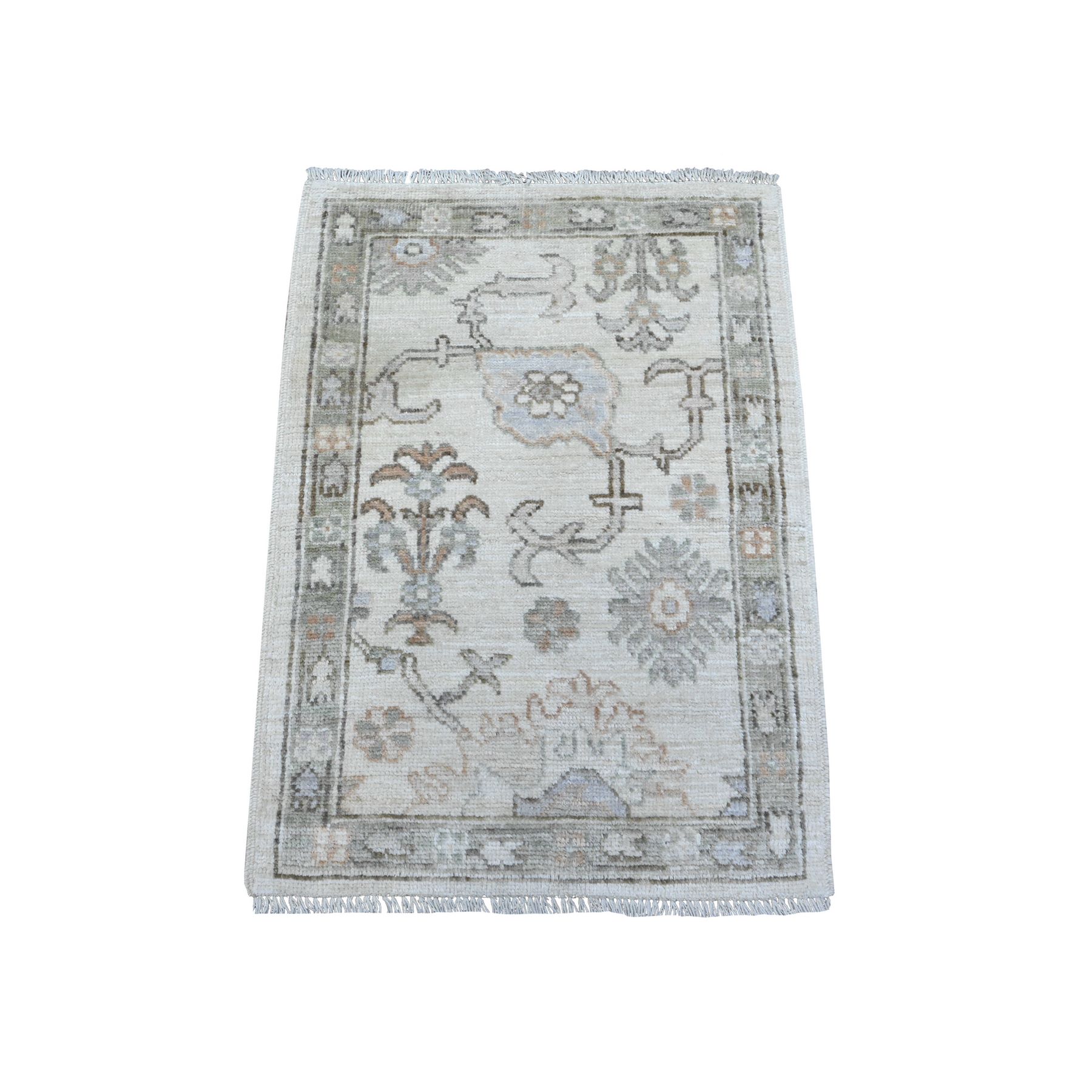 Oushak-And-Peshawar-Hand-Knotted-Rug-447850