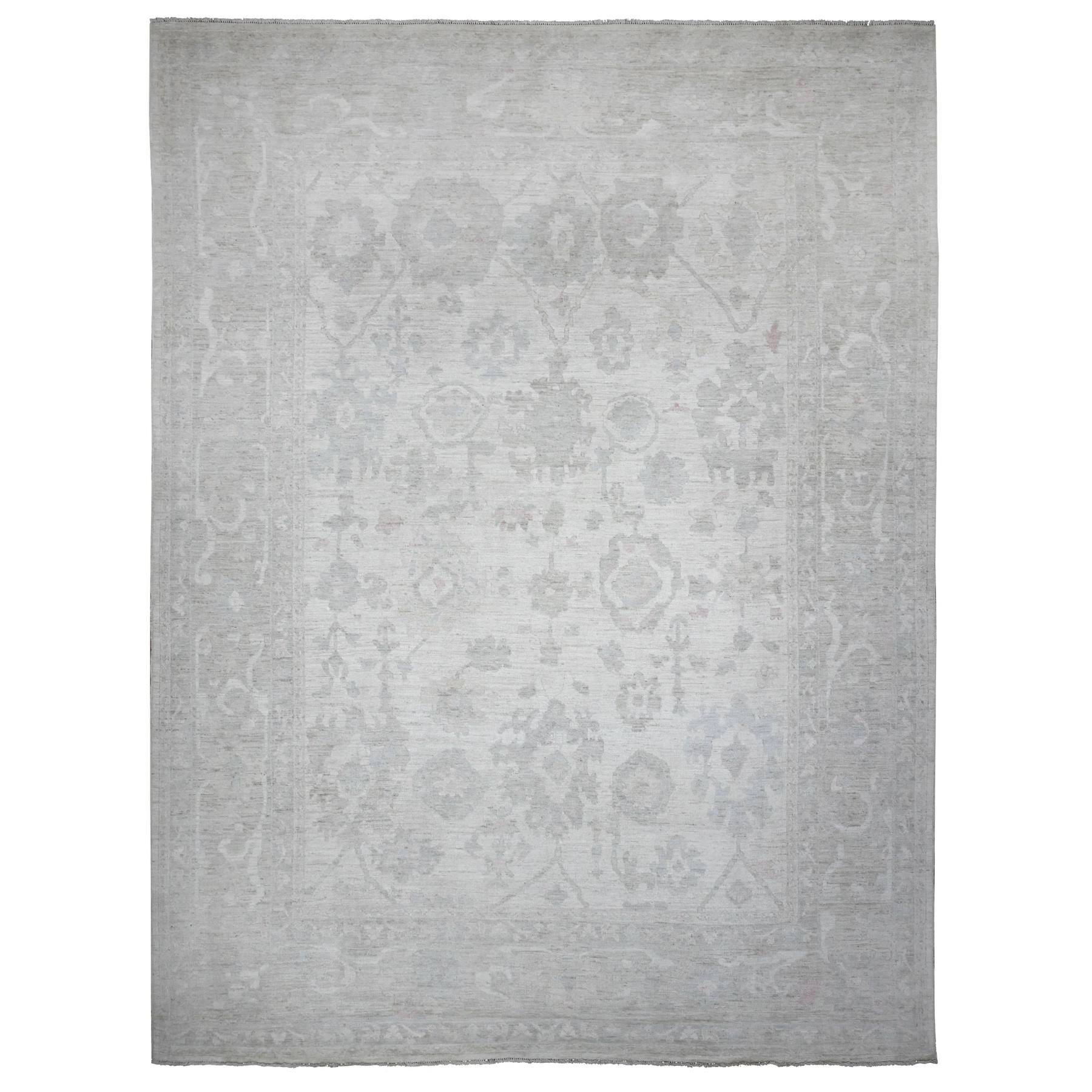 Oushak-And-Peshawar-Hand-Knotted-Rug-447925