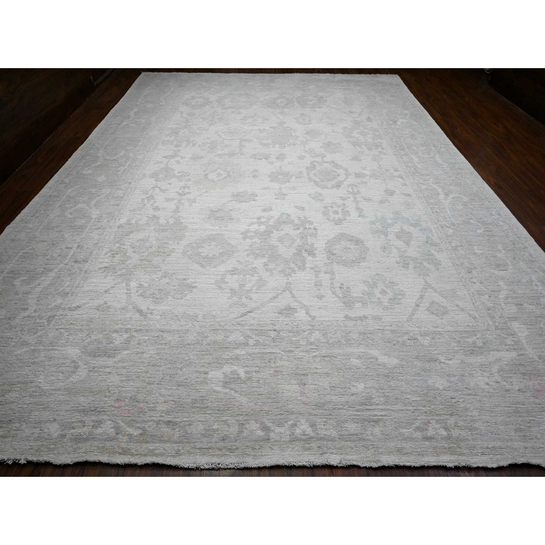 Oushak-And-Peshawar-Hand-Knotted-Rug-447925