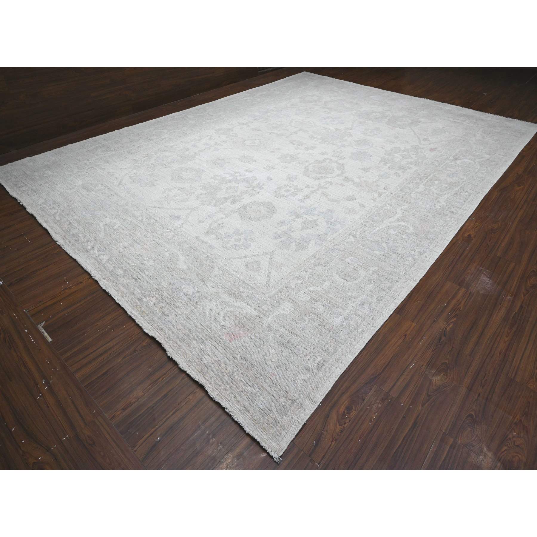 Oushak-And-Peshawar-Hand-Knotted-Rug-447925