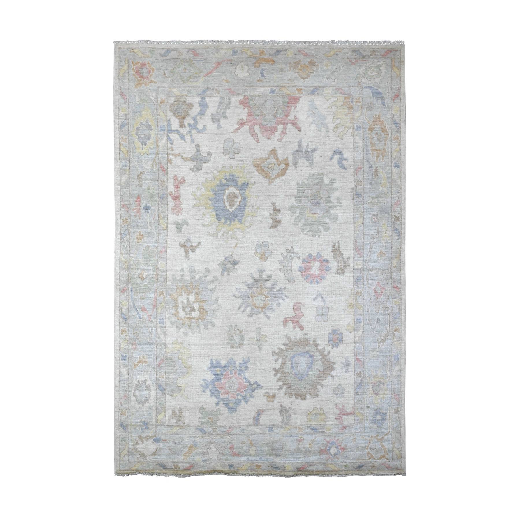 Oushak-And-Peshawar-Hand-Knotted-Rug-447945