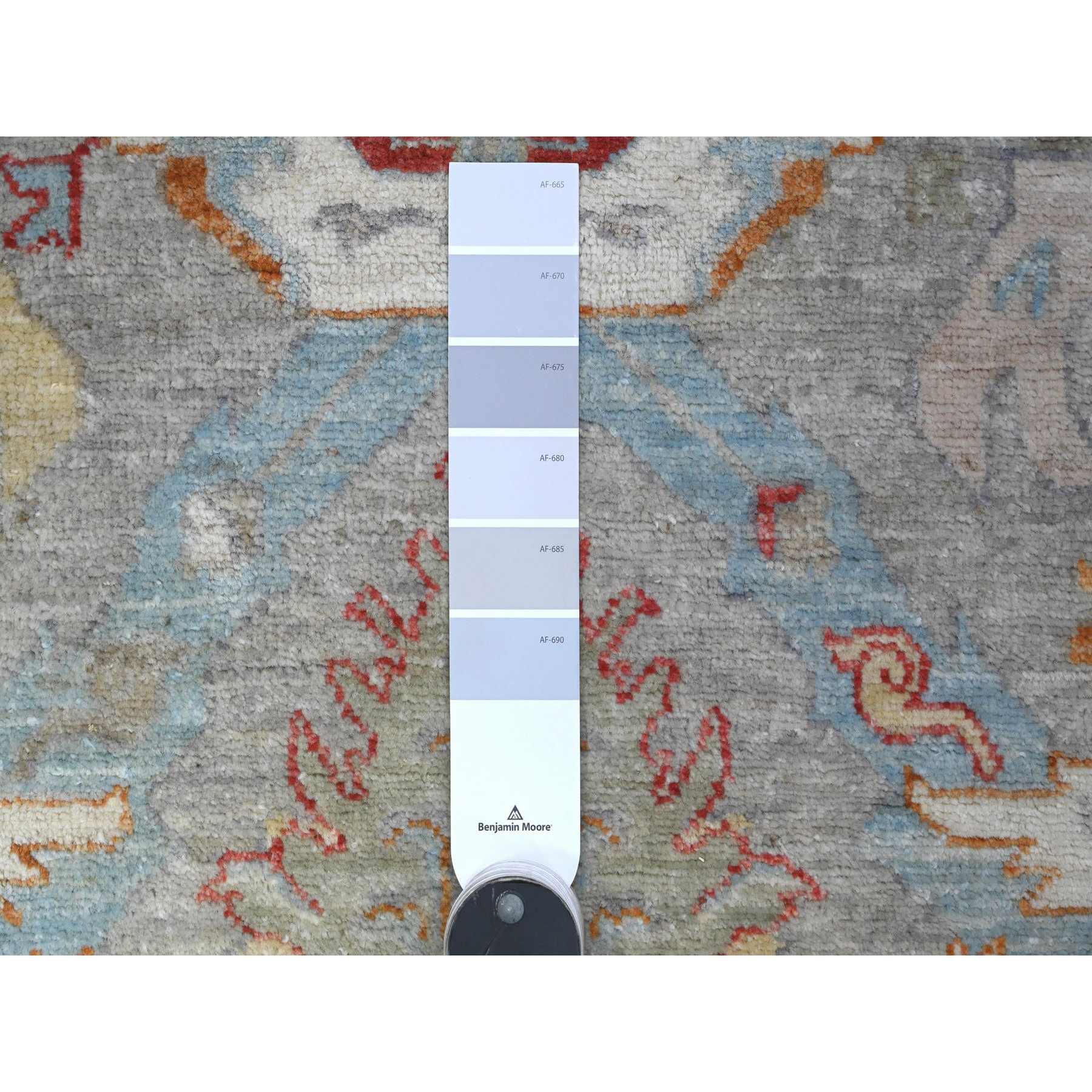 Oushak-And-Peshawar-Hand-Knotted-Rug-448115