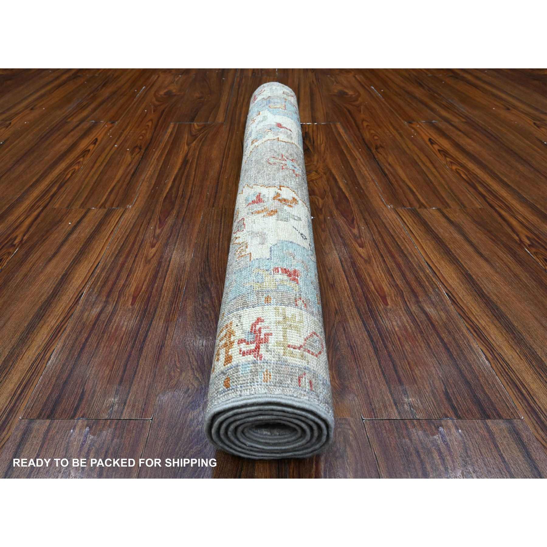Oushak-And-Peshawar-Hand-Knotted-Rug-448115