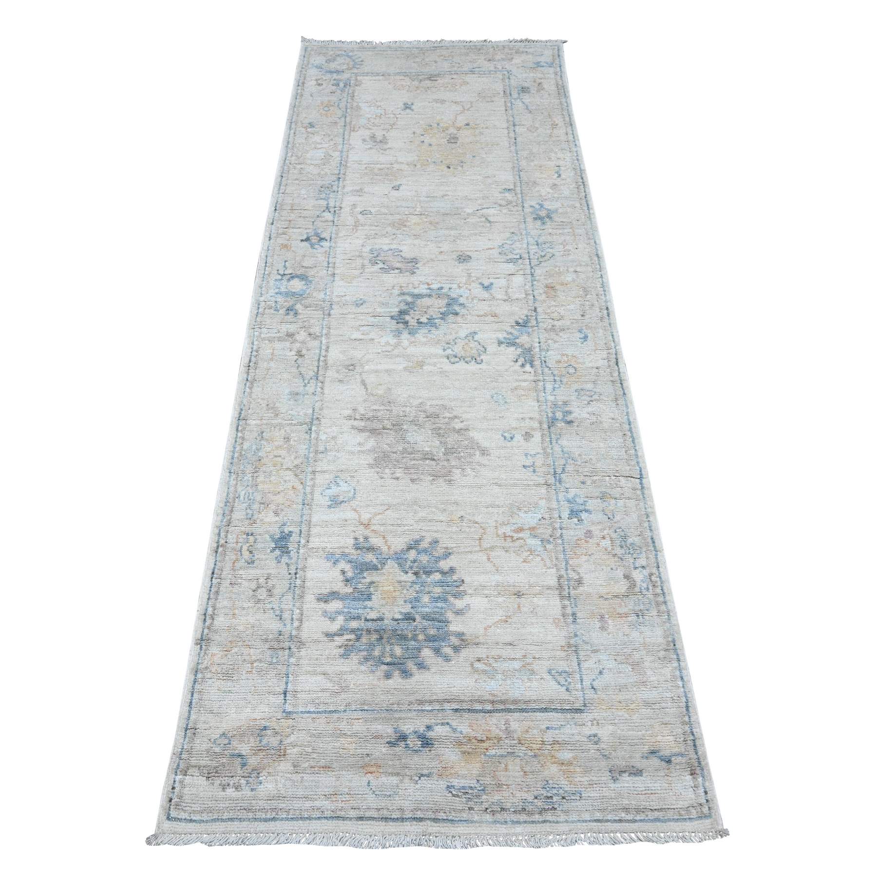 Oushak-And-Peshawar-Hand-Knotted-Rug-448140