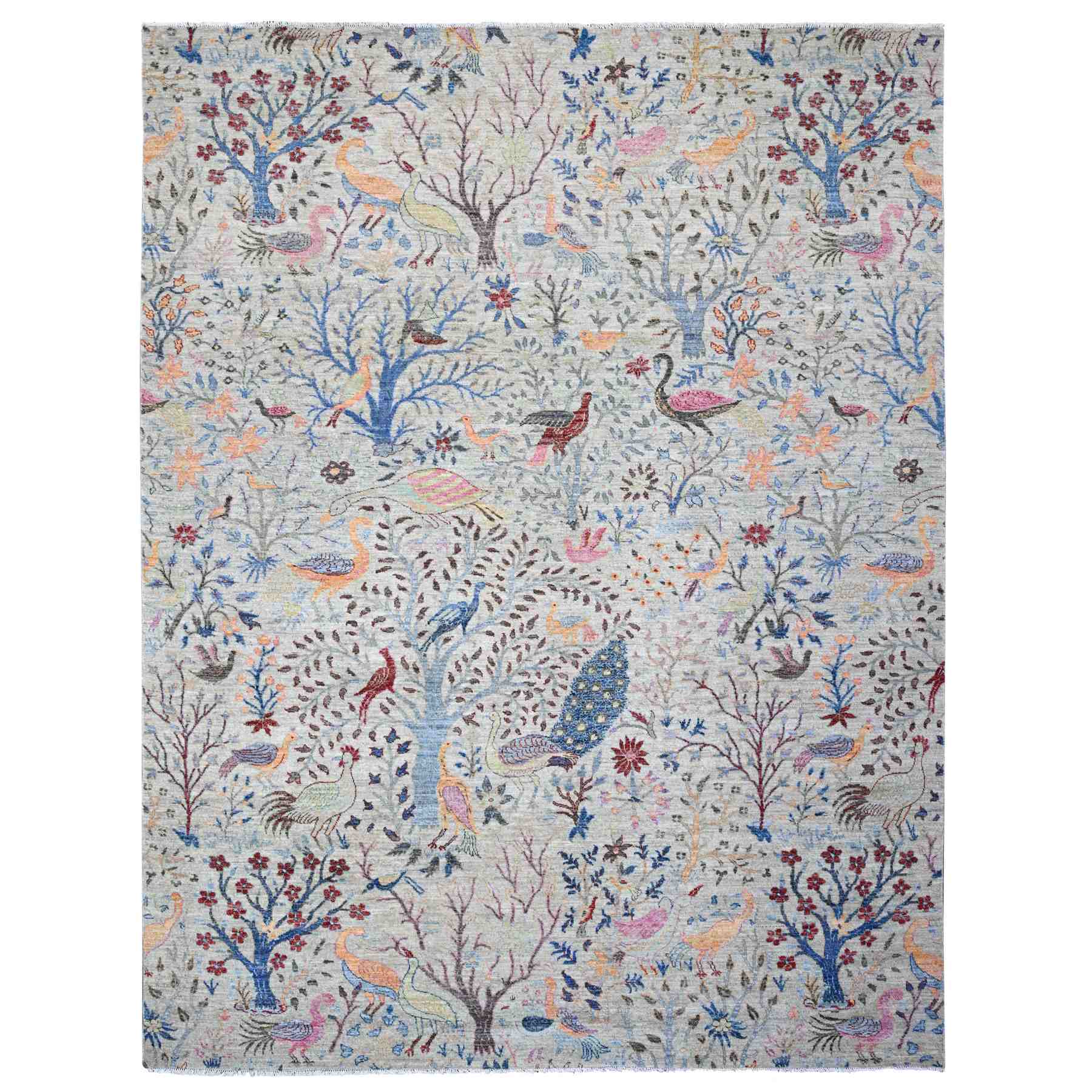 Oushak-And-Peshawar-Hand-Knotted-Rug-448285