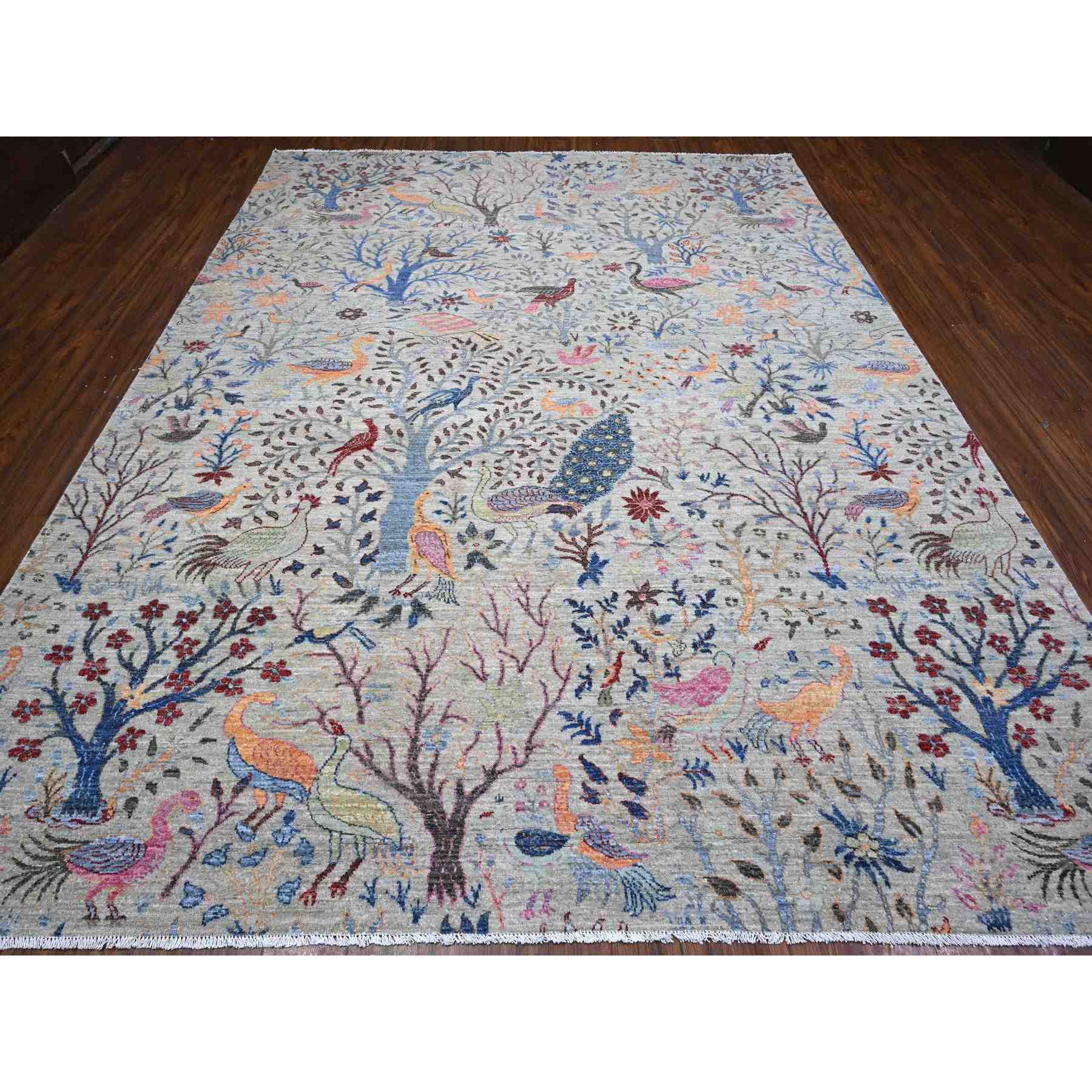 Oushak-And-Peshawar-Hand-Knotted-Rug-448285