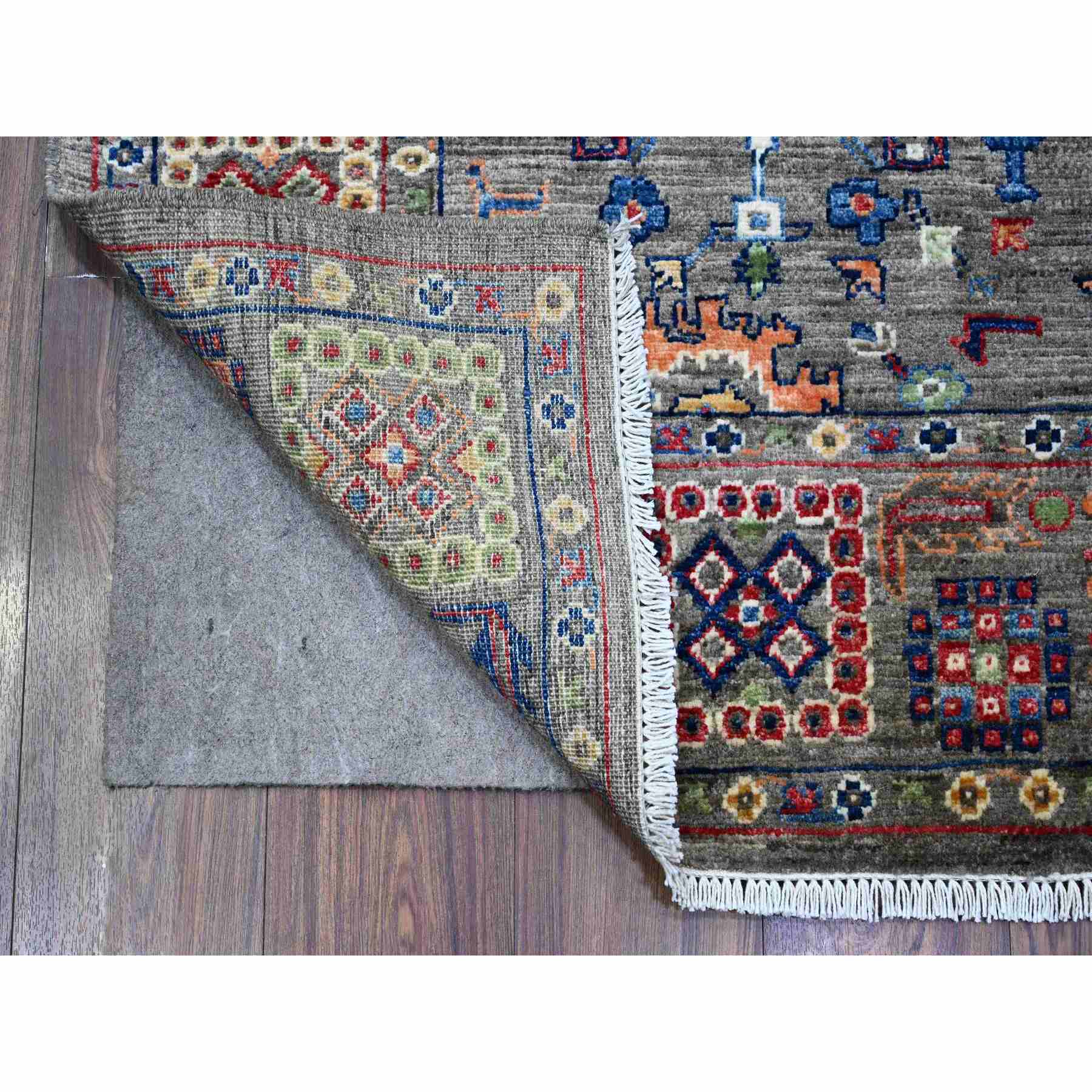 Oushak-And-Peshawar-Hand-Knotted-Rug-448345