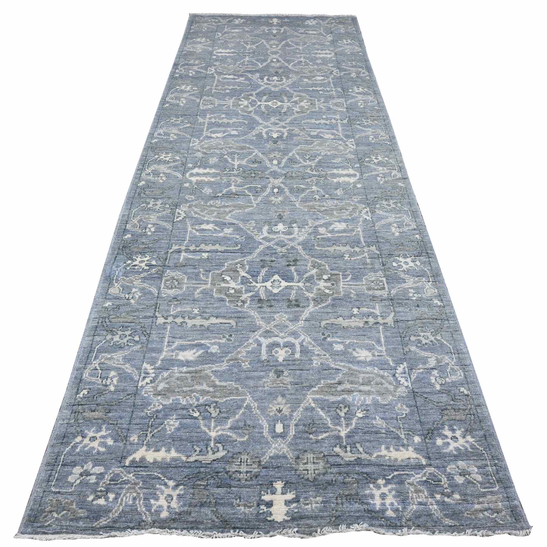 Oushak-And-Peshawar-Hand-Knotted-Rug-448365