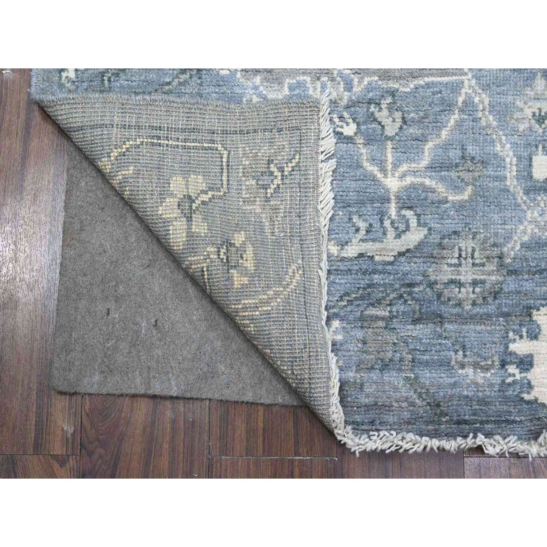 Oushak-And-Peshawar-Hand-Knotted-Rug-448365