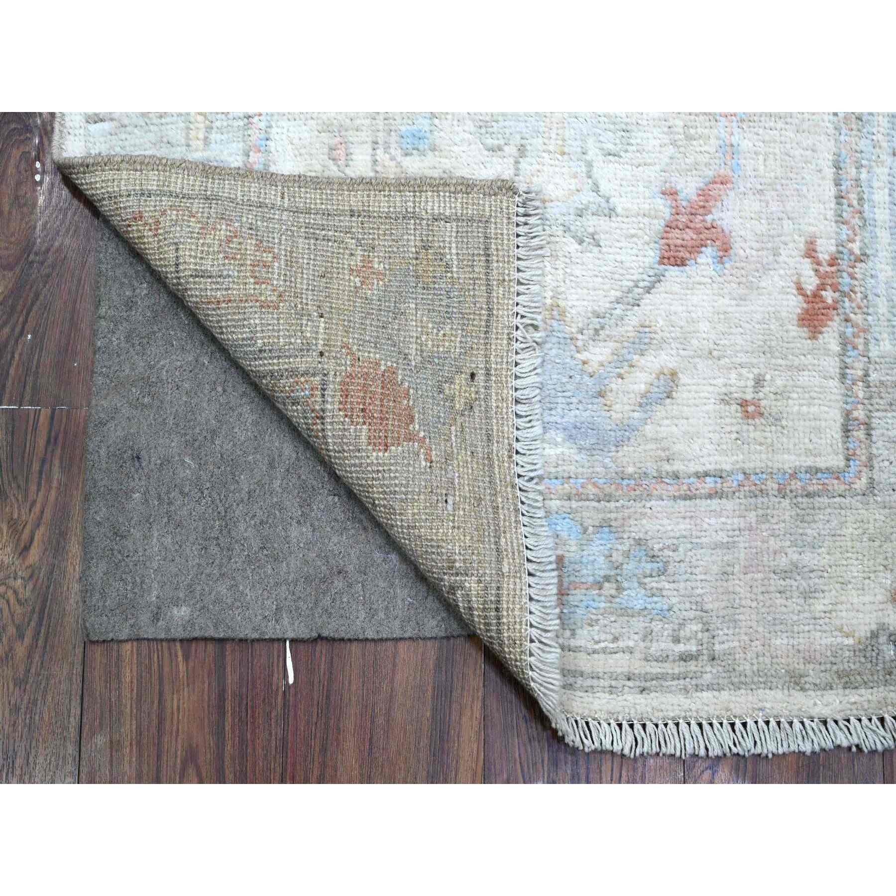 Oushak-And-Peshawar-Hand-Knotted-Rug-448385