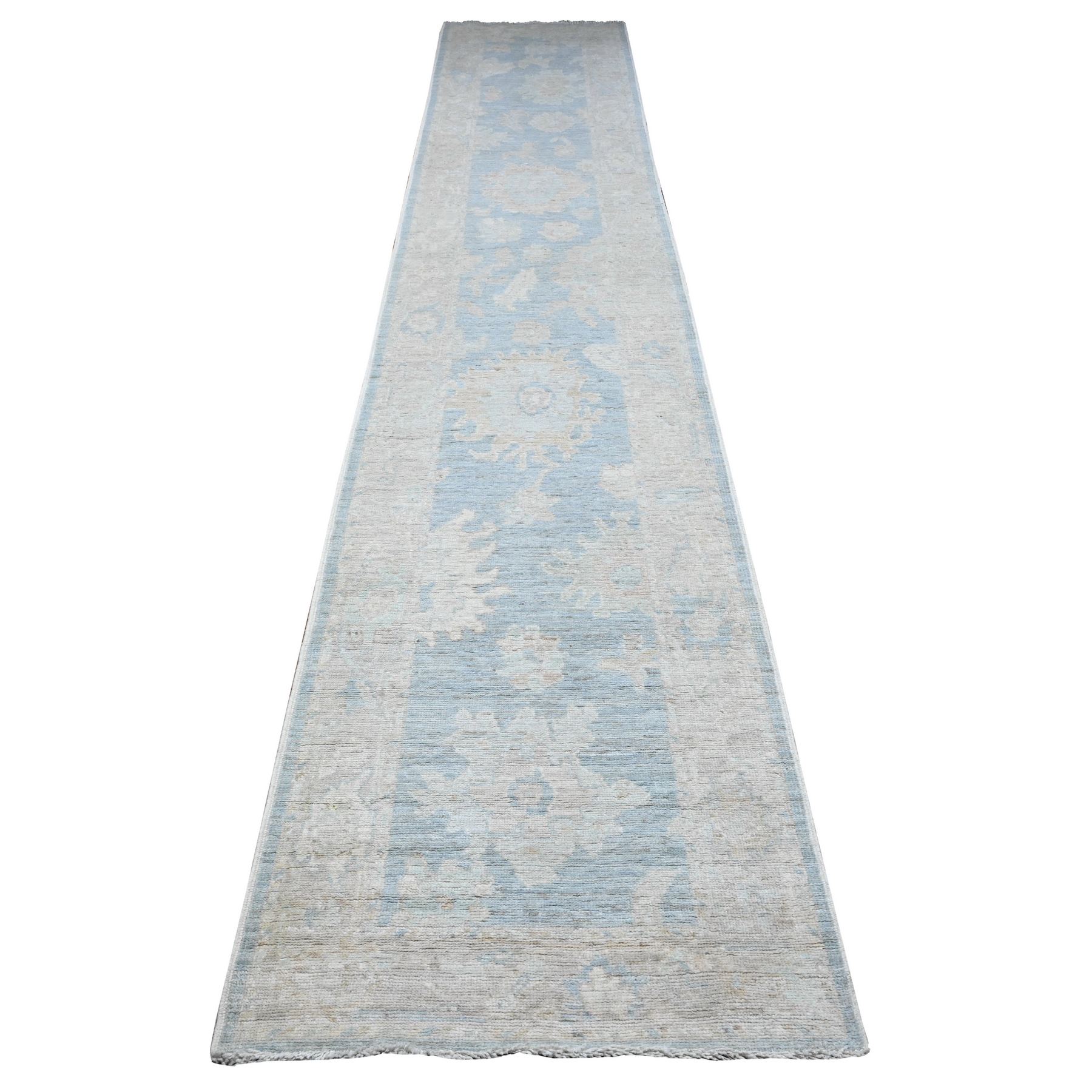 Oushak-And-Peshawar-Hand-Knotted-Rug-448405