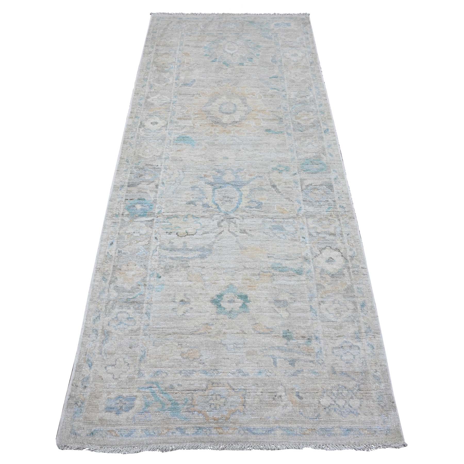Oushak-And-Peshawar-Hand-Knotted-Rug-448430