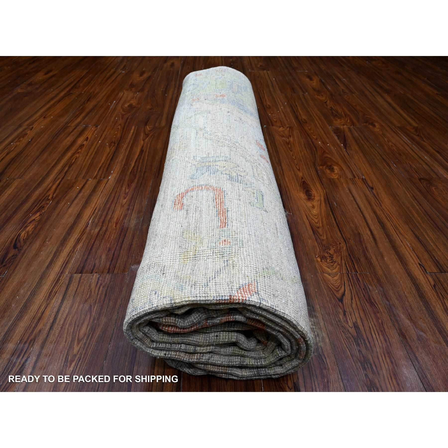 Oushak-And-Peshawar-Hand-Knotted-Rug-448480
