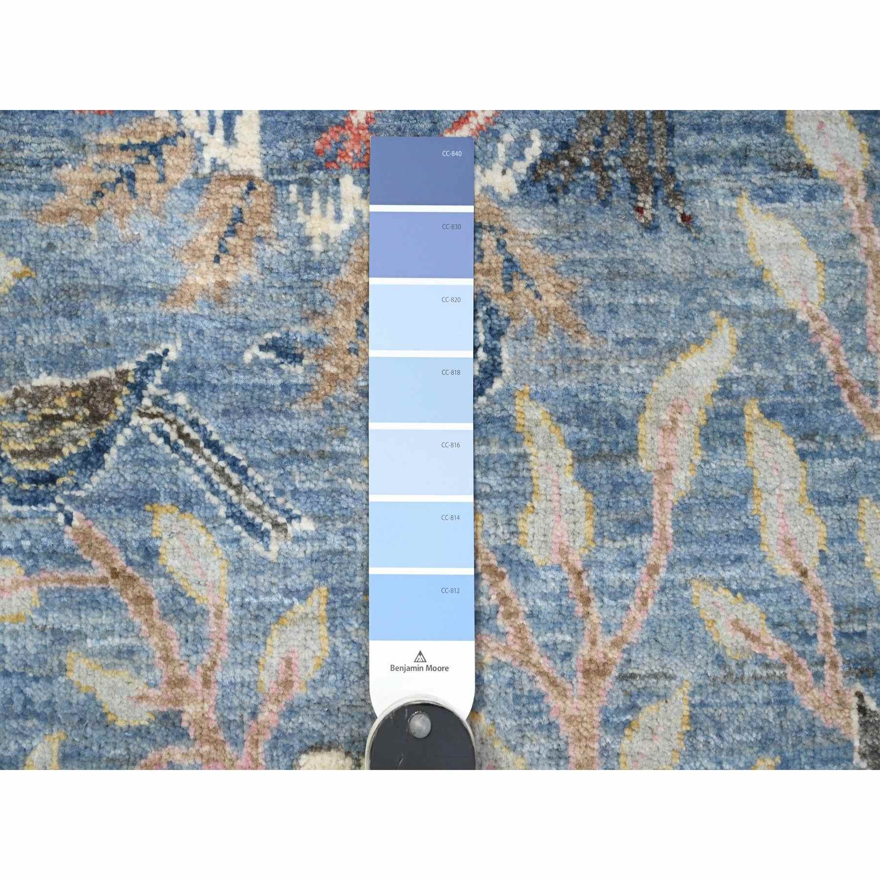 Oushak-And-Peshawar-Hand-Knotted-Rug-448485