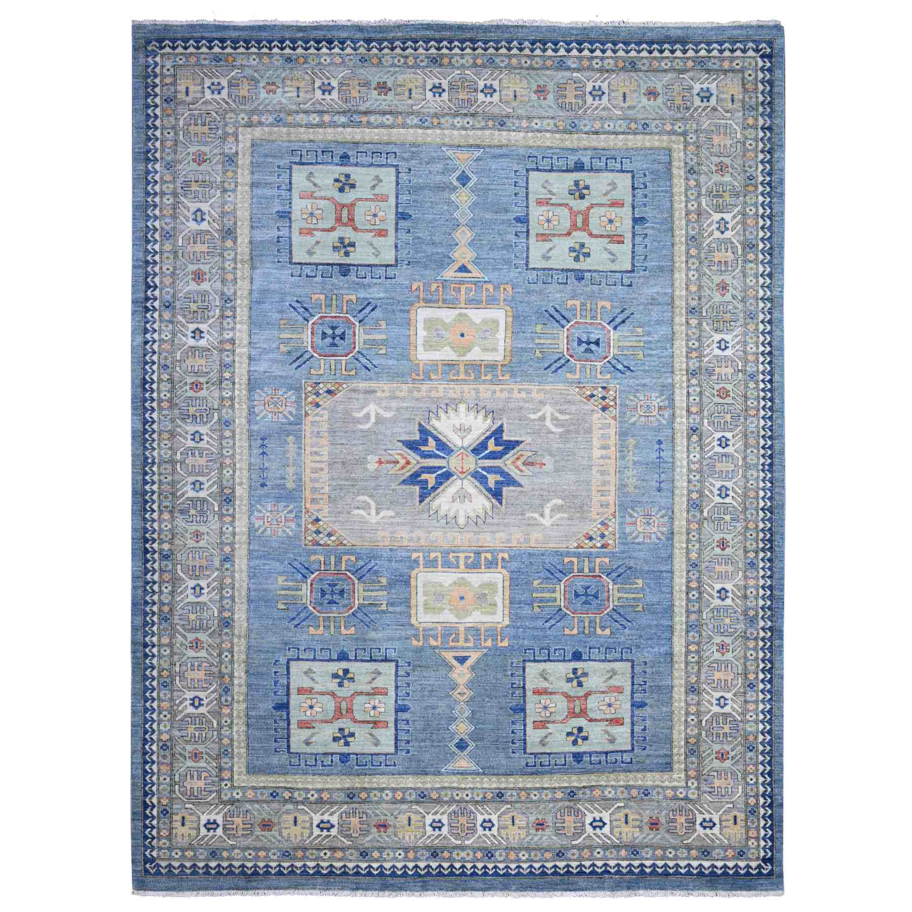 Oushak-And-Peshawar-Hand-Knotted-Rug-448525