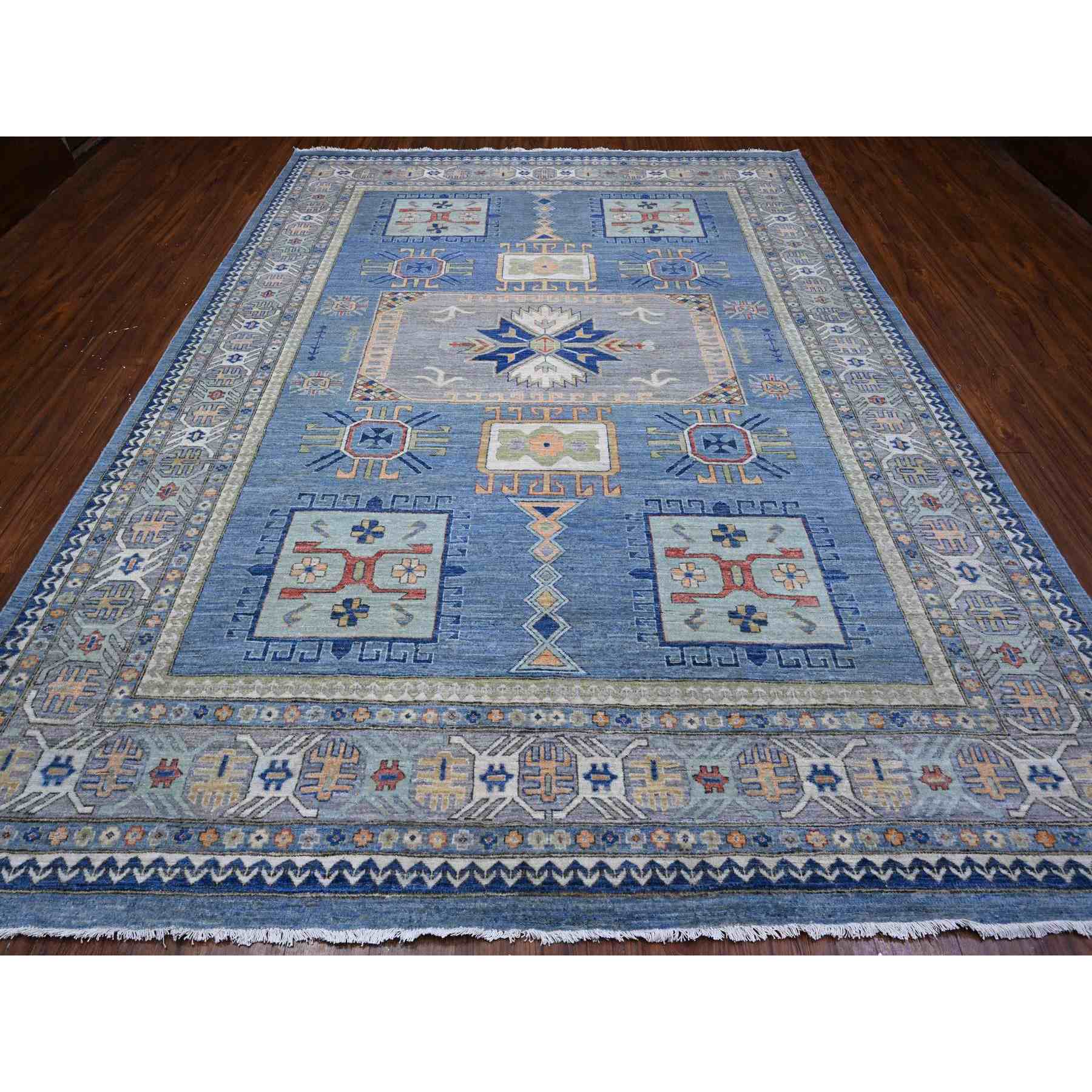 Oushak-And-Peshawar-Hand-Knotted-Rug-448525