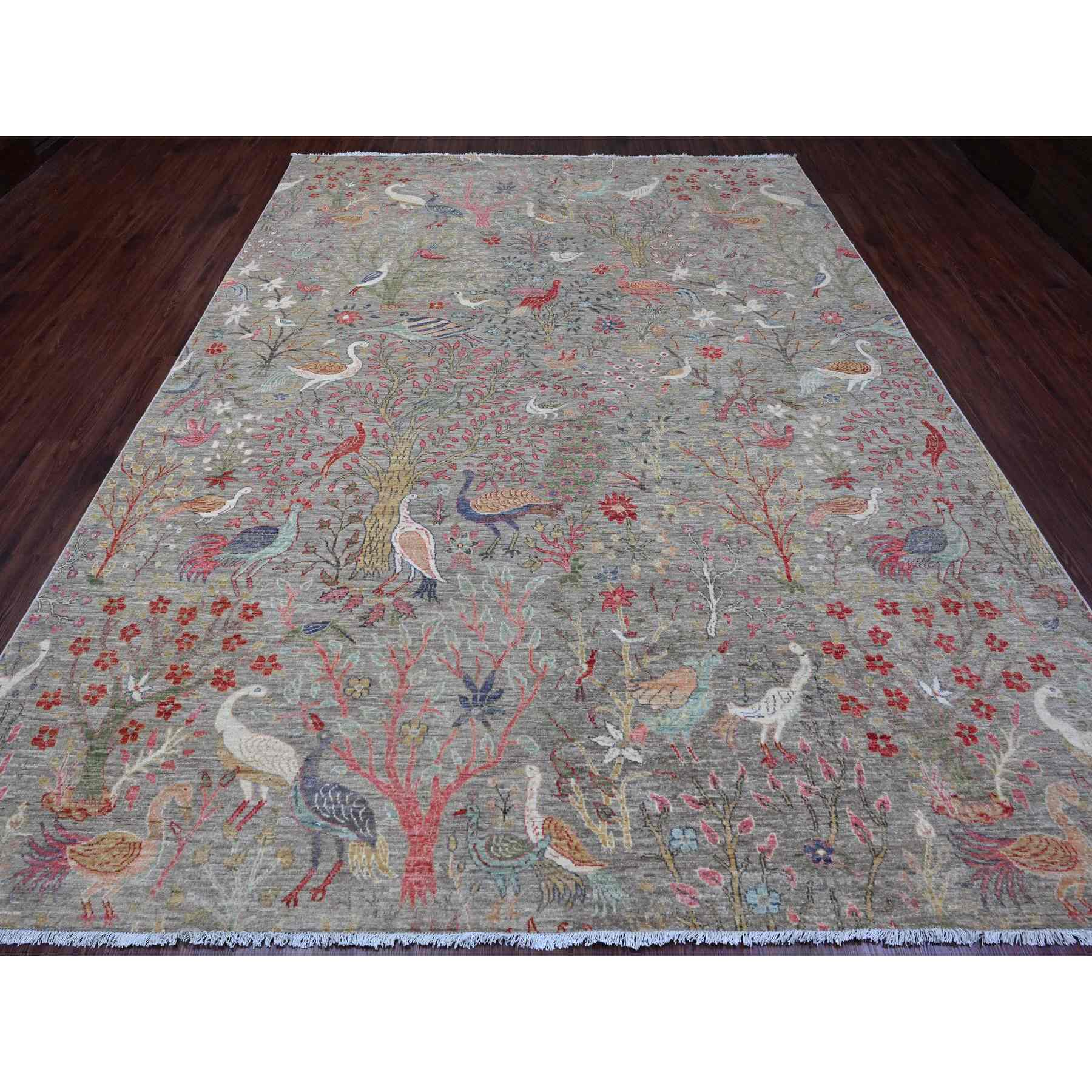 Oushak-And-Peshawar-Hand-Knotted-Rug-448725