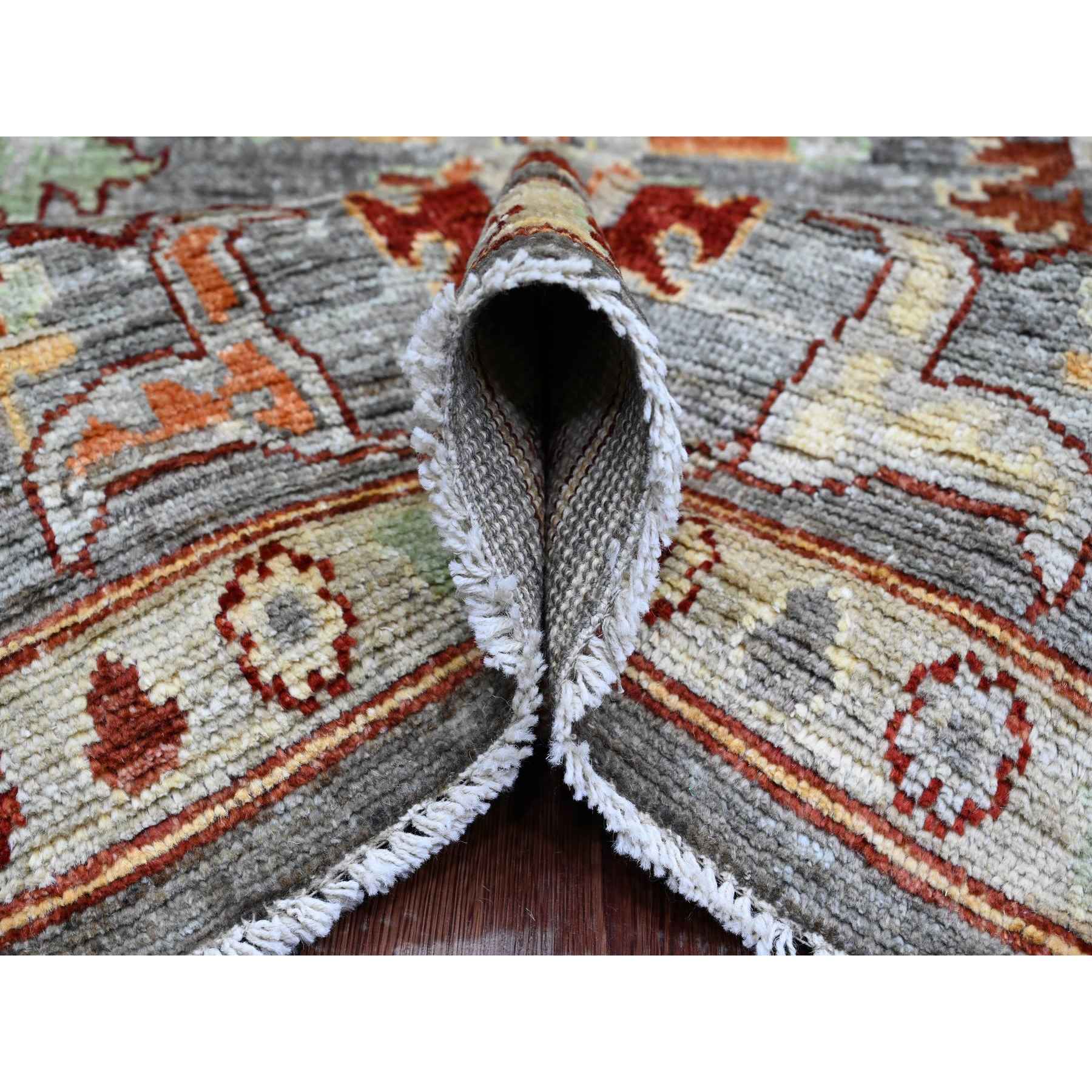 Oushak-And-Peshawar-Hand-Knotted-Rug-448795