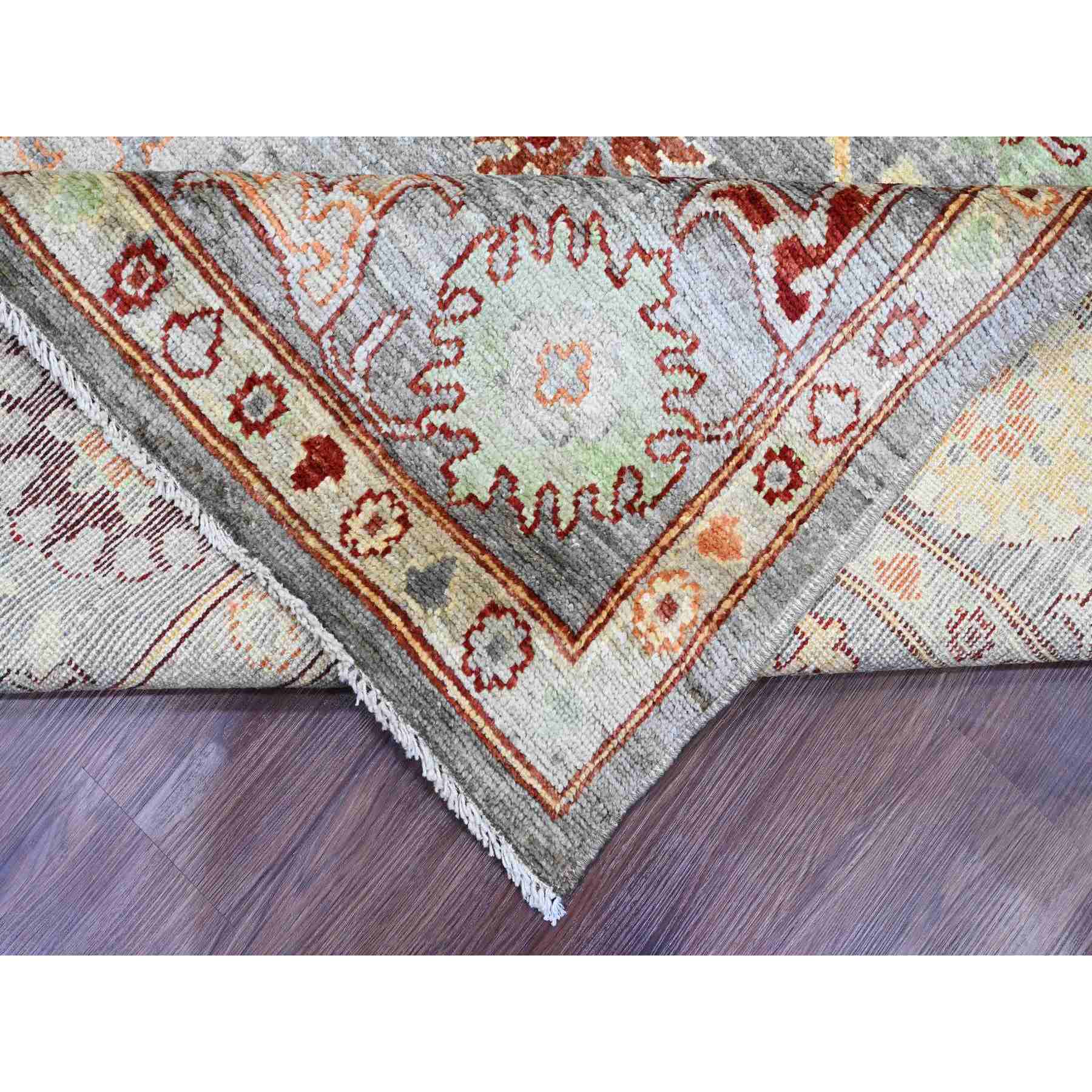 Oushak-And-Peshawar-Hand-Knotted-Rug-448795