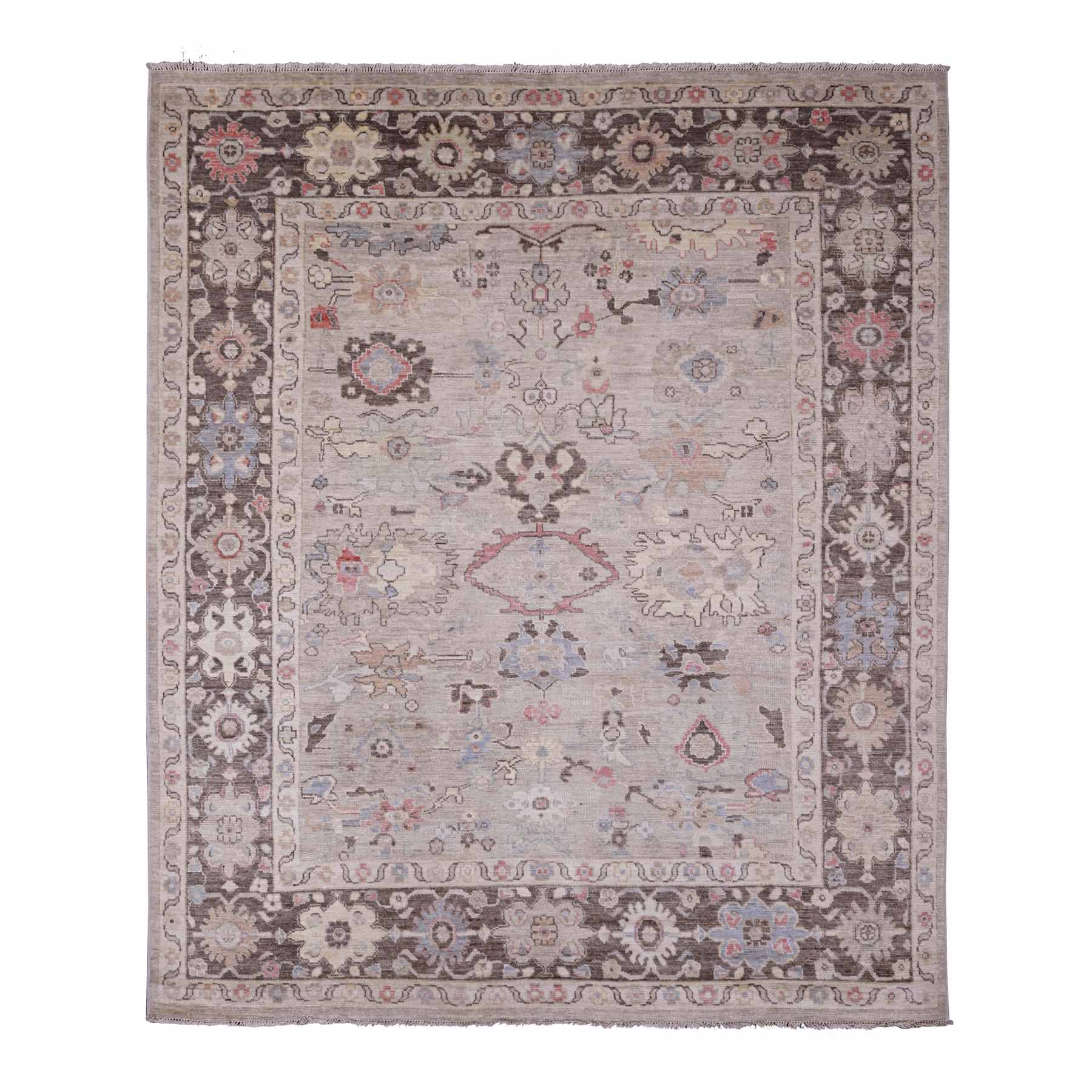 Oushak-And-Peshawar-Hand-Knotted-Rug-448800