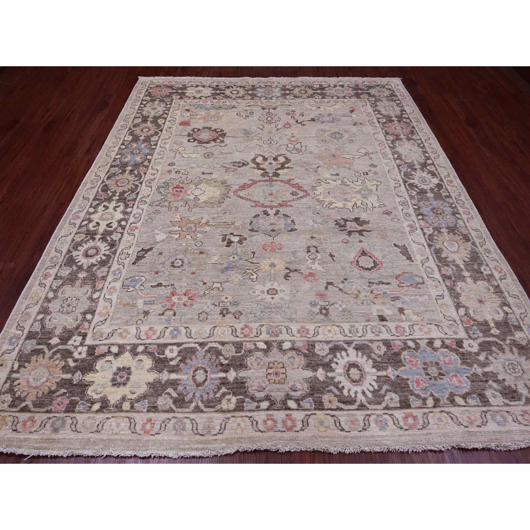 Oushak-And-Peshawar-Hand-Knotted-Rug-448800