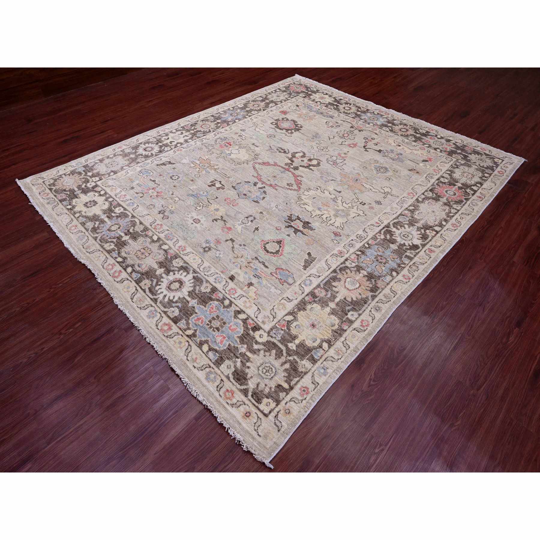 Oushak-And-Peshawar-Hand-Knotted-Rug-448800