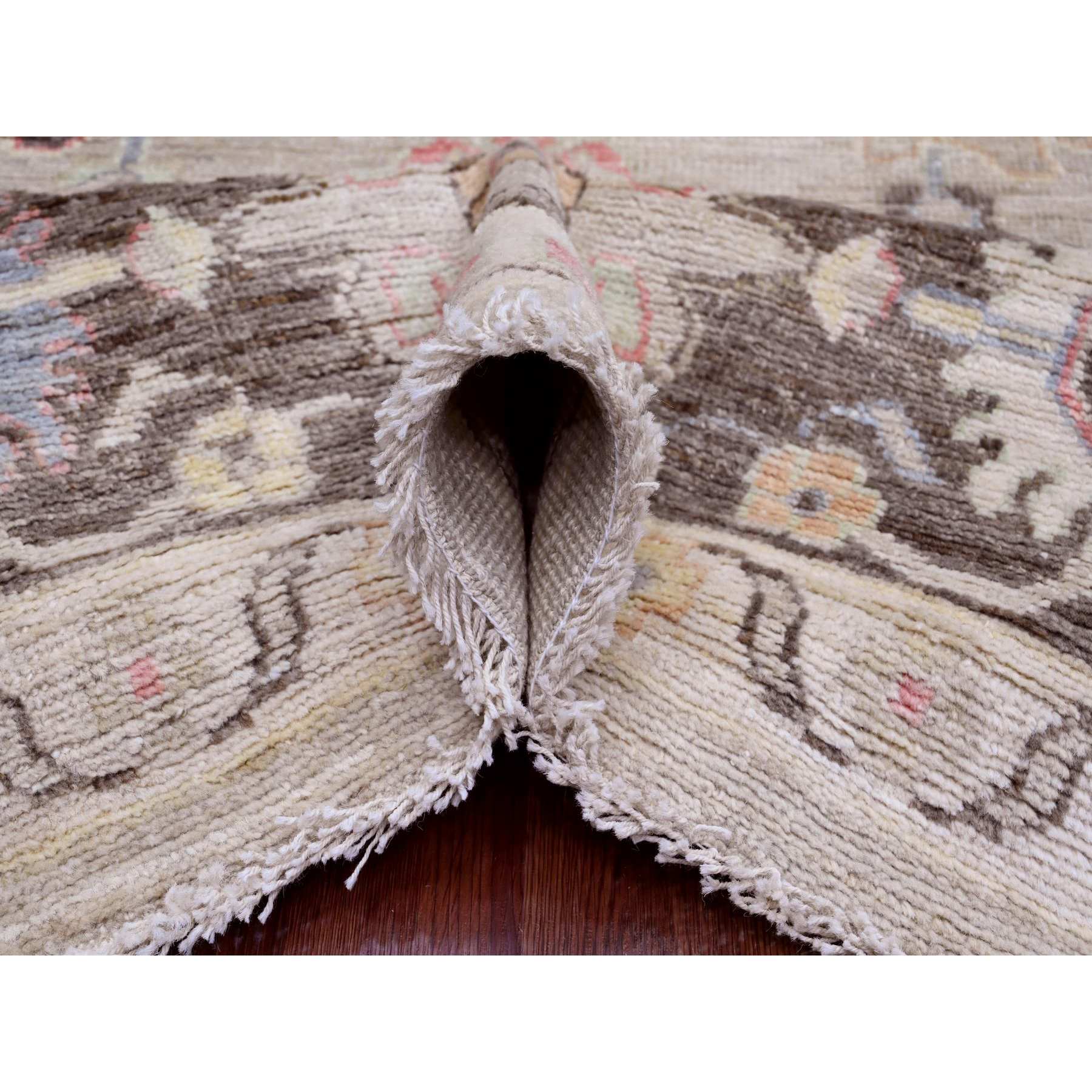 Oushak-And-Peshawar-Hand-Knotted-Rug-448800