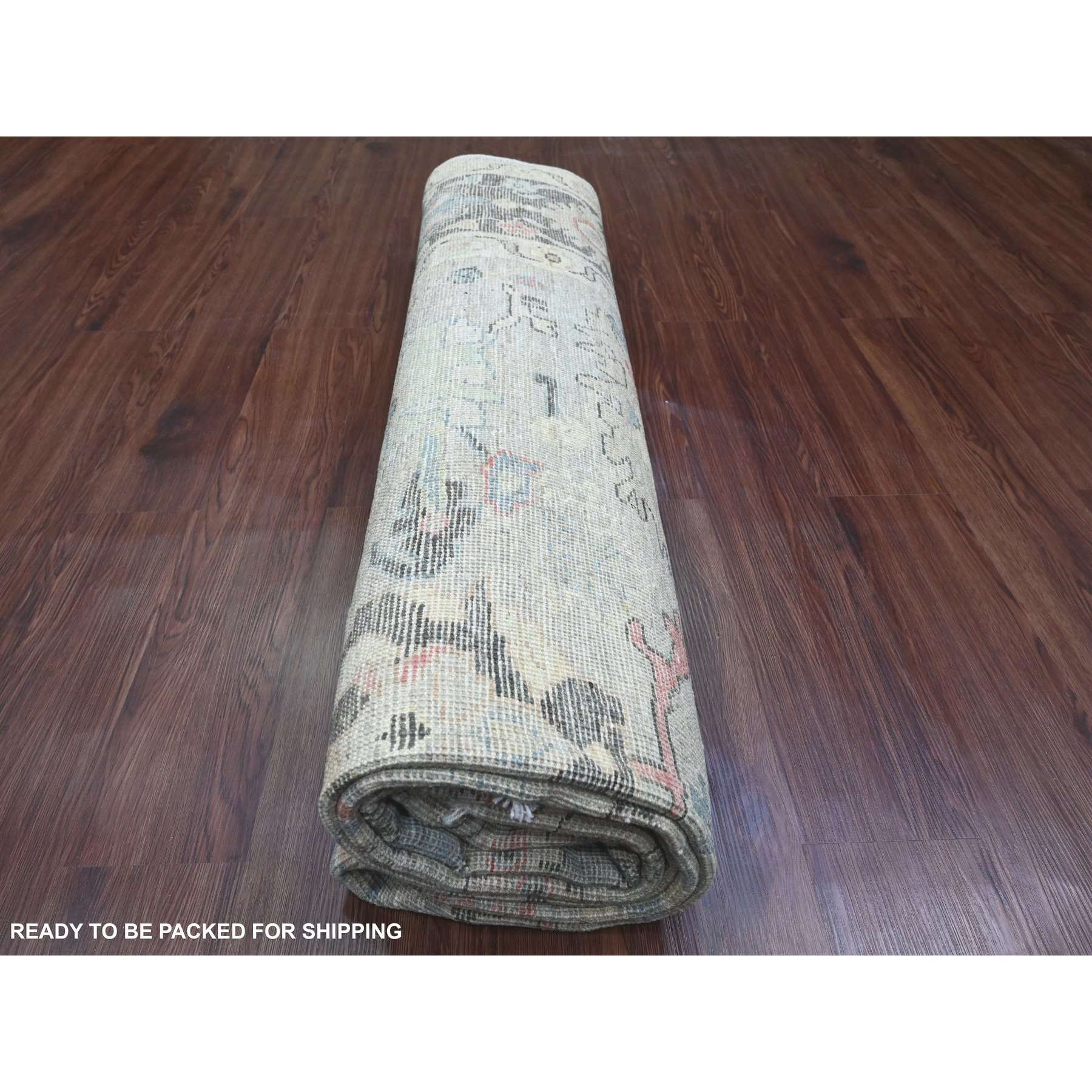 Oushak-And-Peshawar-Hand-Knotted-Rug-448800