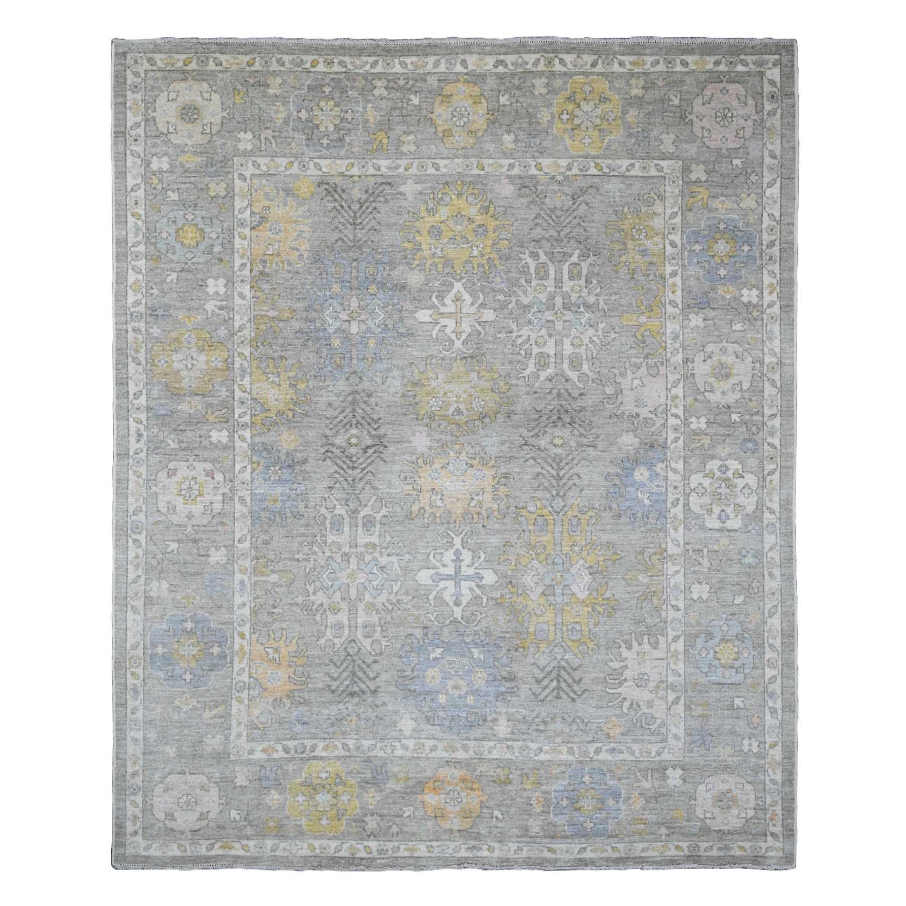 Oushak-And-Peshawar-Hand-Knotted-Rug-448845