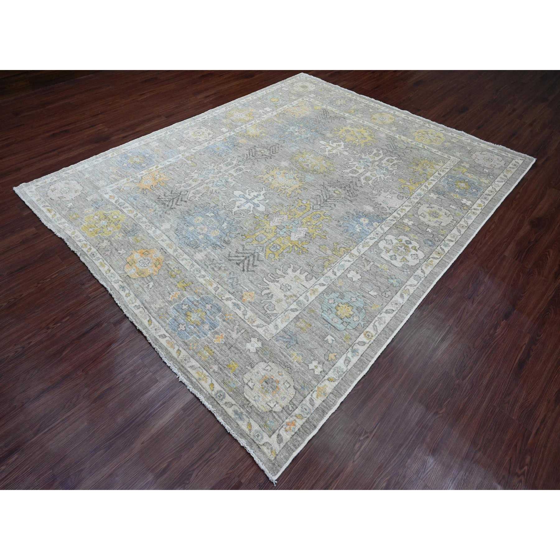 Oushak-And-Peshawar-Hand-Knotted-Rug-448845