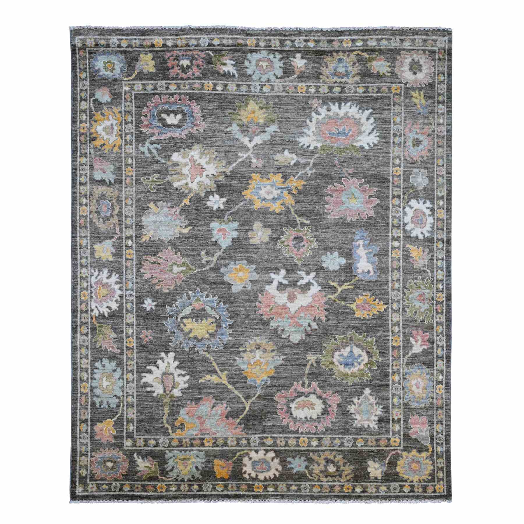 Oushak-And-Peshawar-Hand-Knotted-Rug-448885