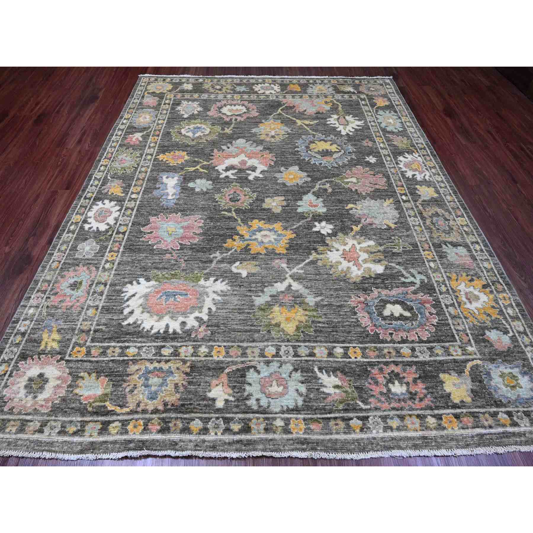 Oushak-And-Peshawar-Hand-Knotted-Rug-448885