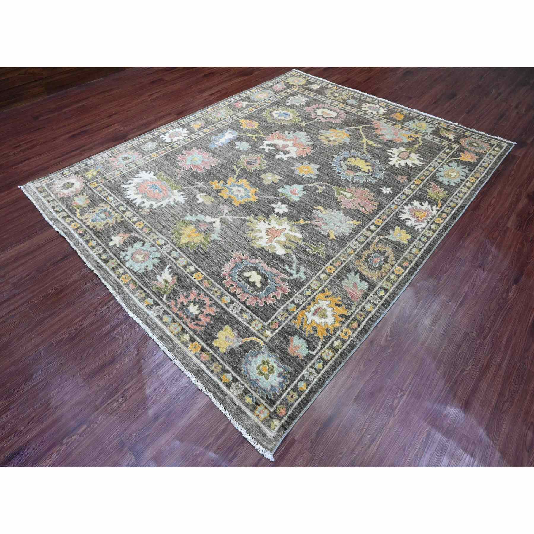 Oushak-And-Peshawar-Hand-Knotted-Rug-448885