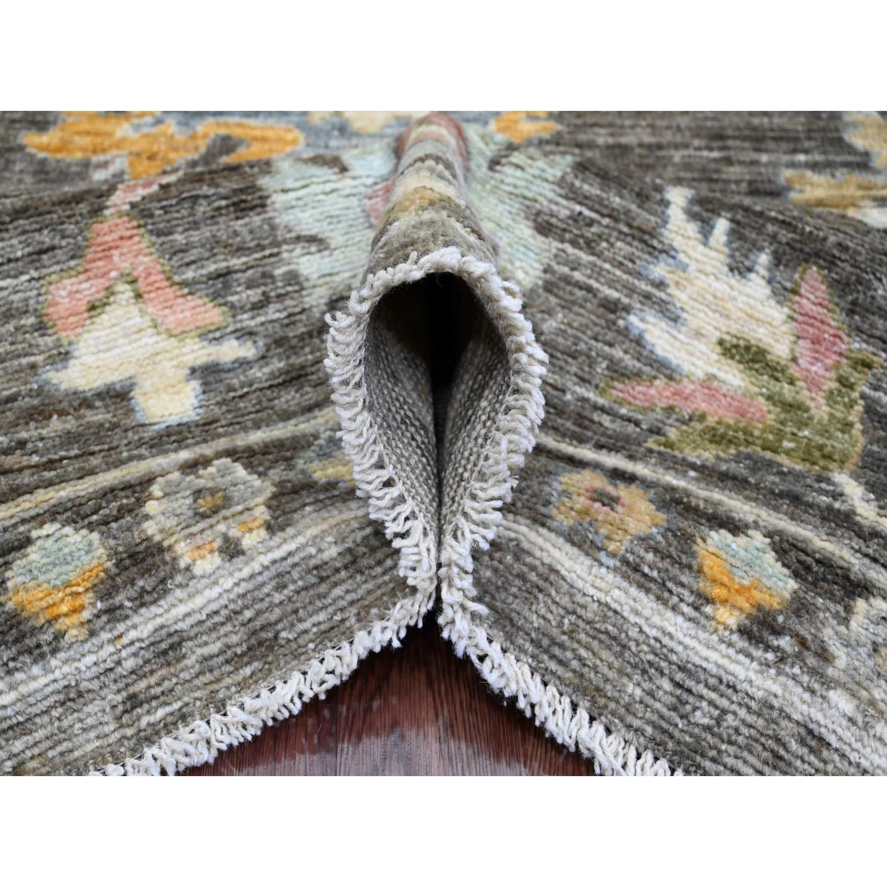 Oushak-And-Peshawar-Hand-Knotted-Rug-448885