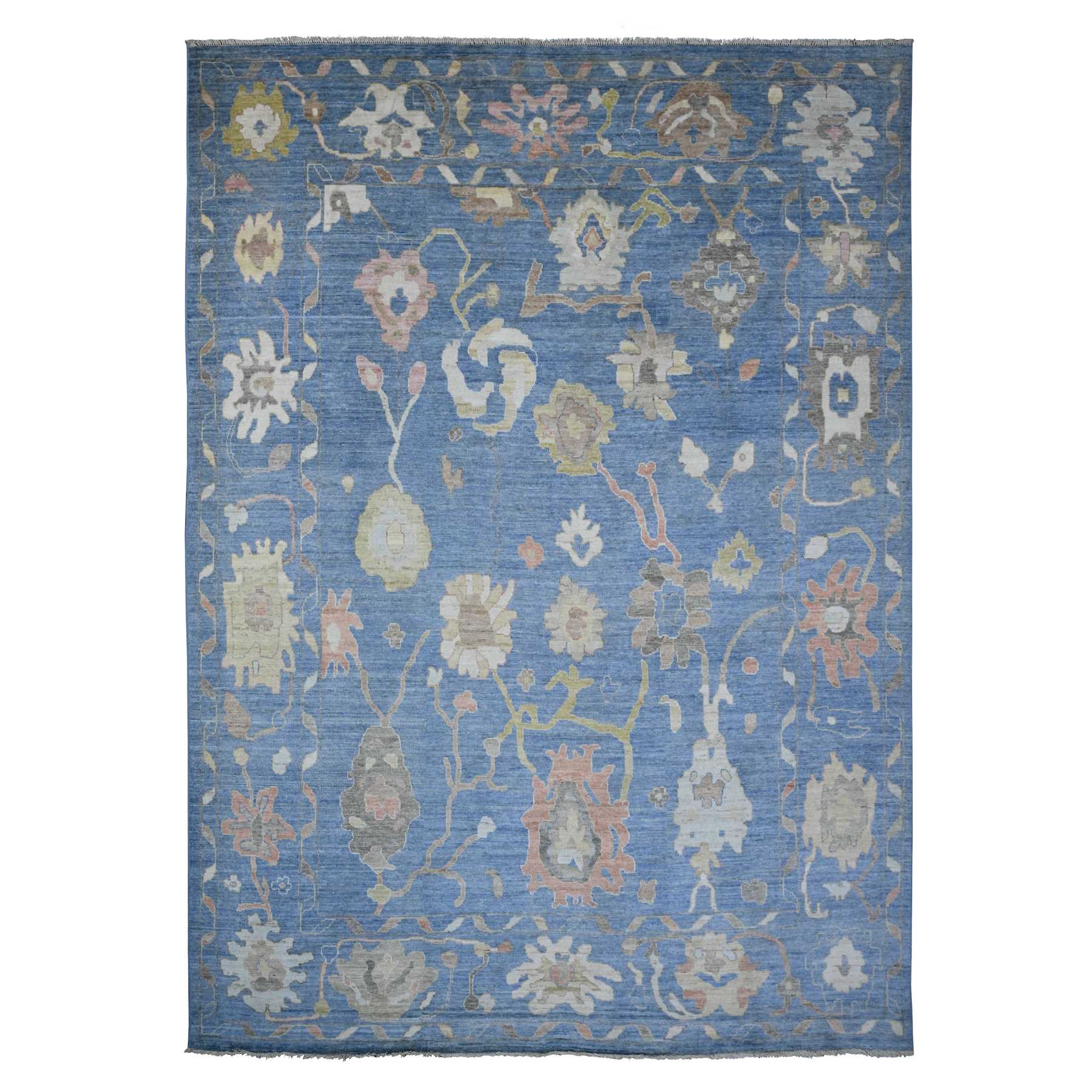 Oushak-And-Peshawar-Hand-Knotted-Rug-448905