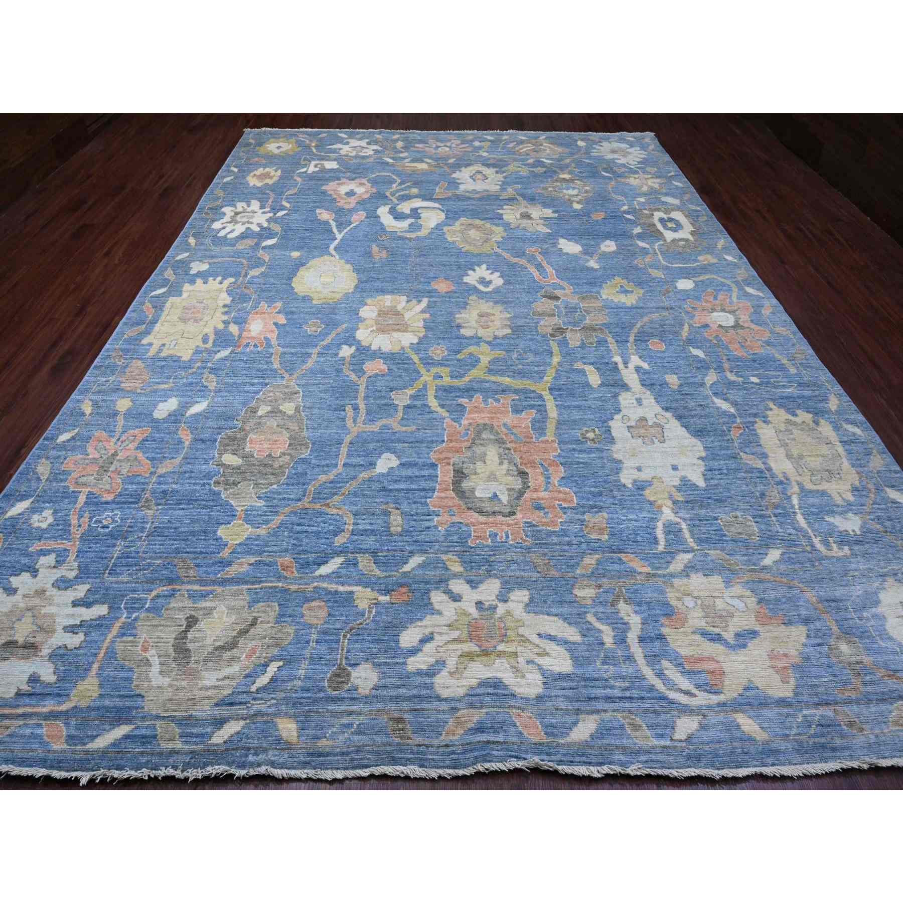 Oushak-And-Peshawar-Hand-Knotted-Rug-448905