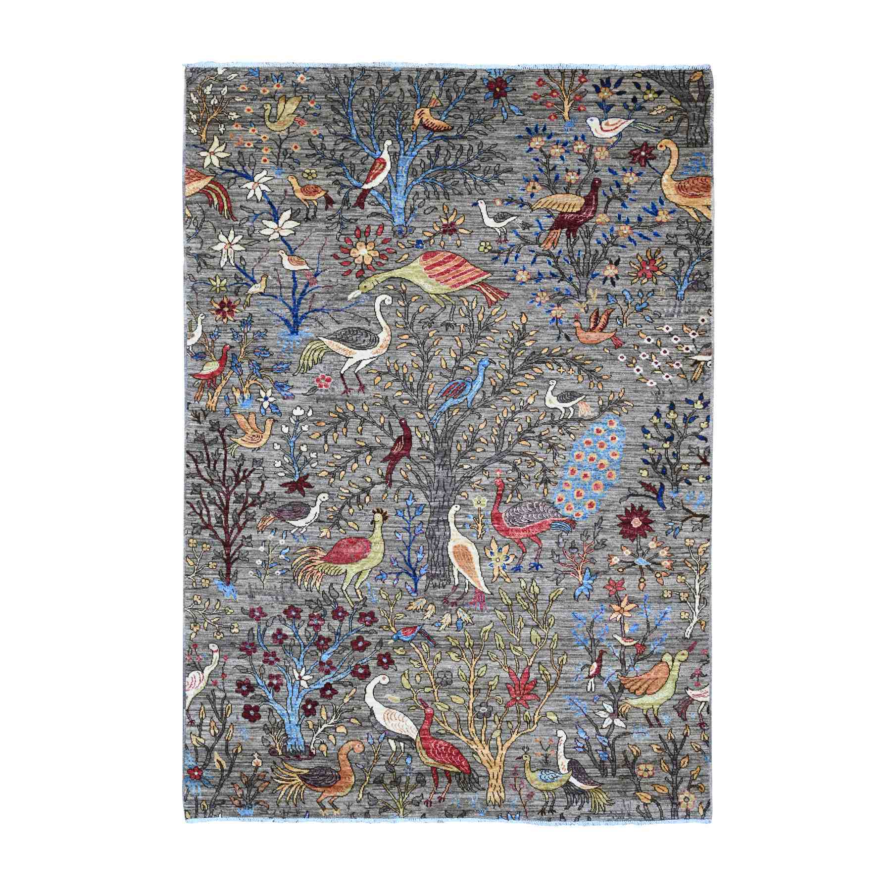 Oushak-And-Peshawar-Hand-Knotted-Rug-448915