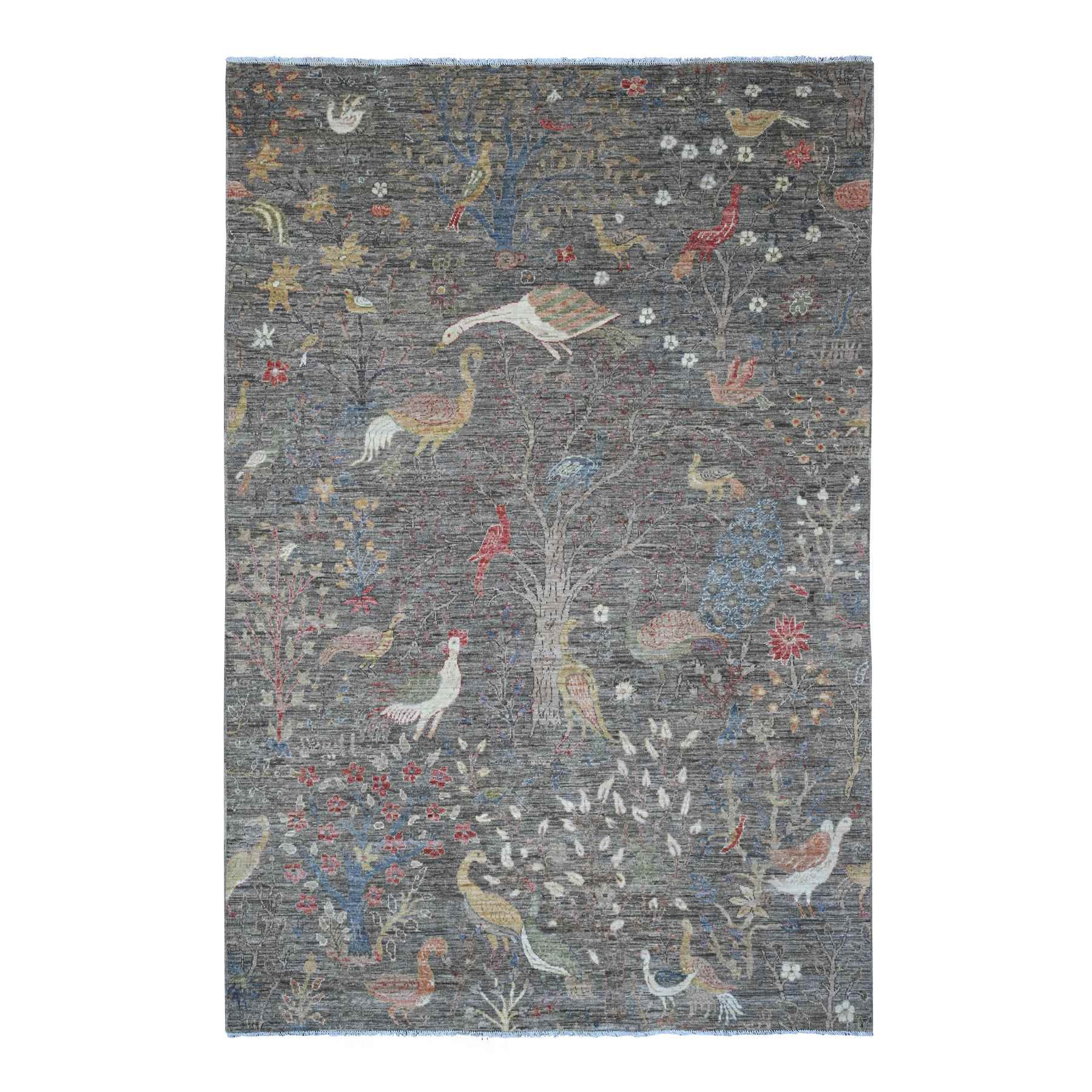 Oushak-And-Peshawar-Hand-Knotted-Rug-448935