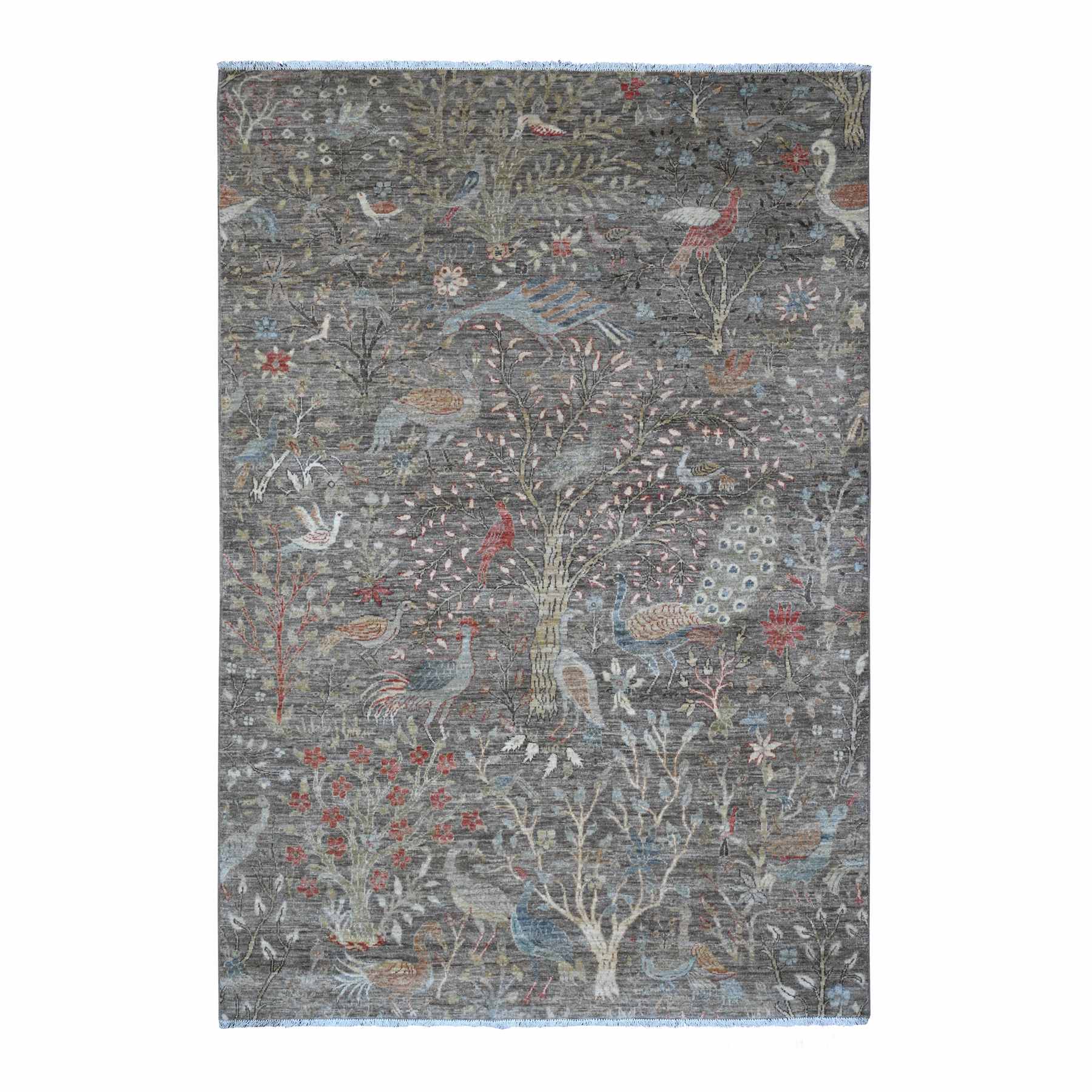 Oushak-And-Peshawar-Hand-Knotted-Rug-448945