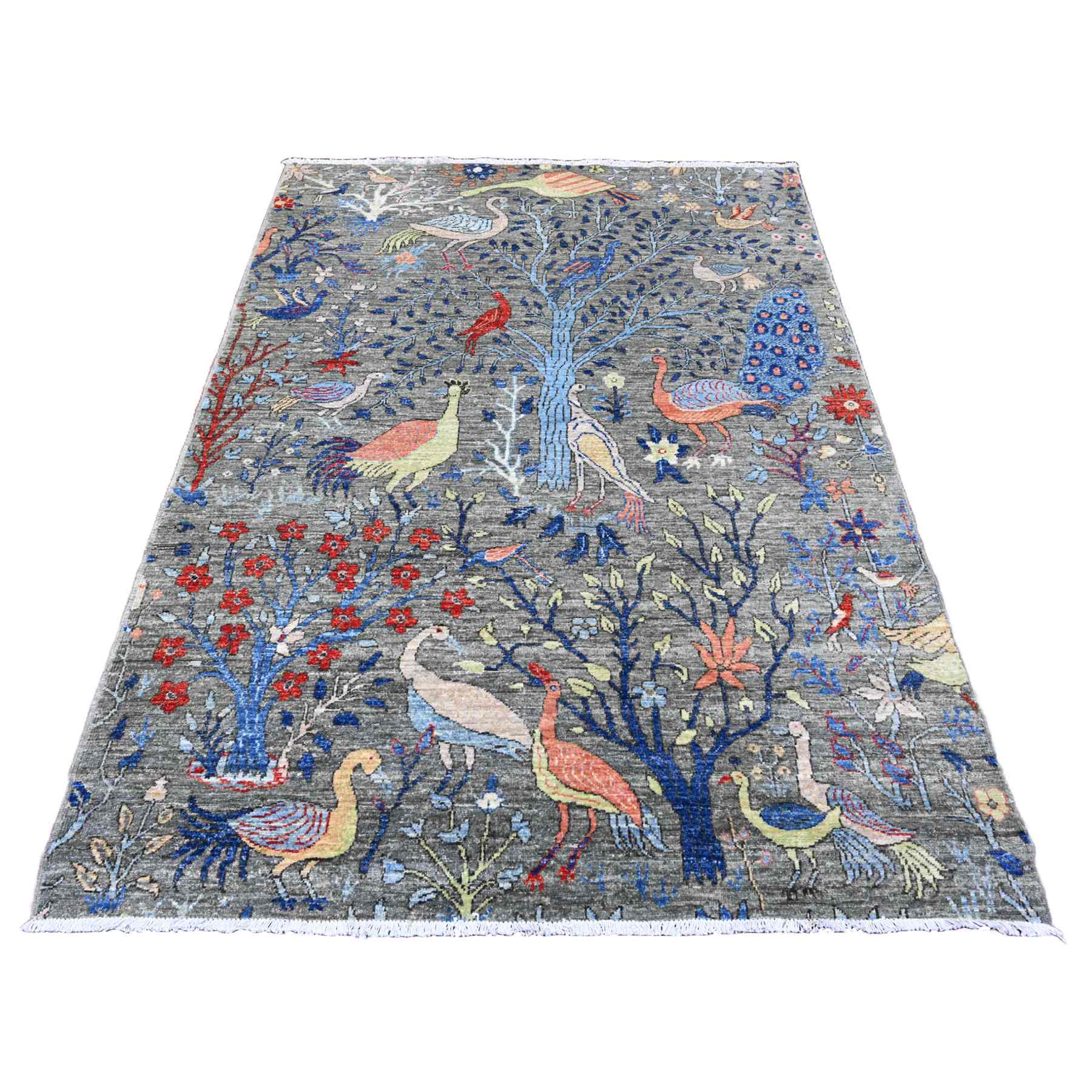 Oushak-And-Peshawar-Hand-Knotted-Rug-448950