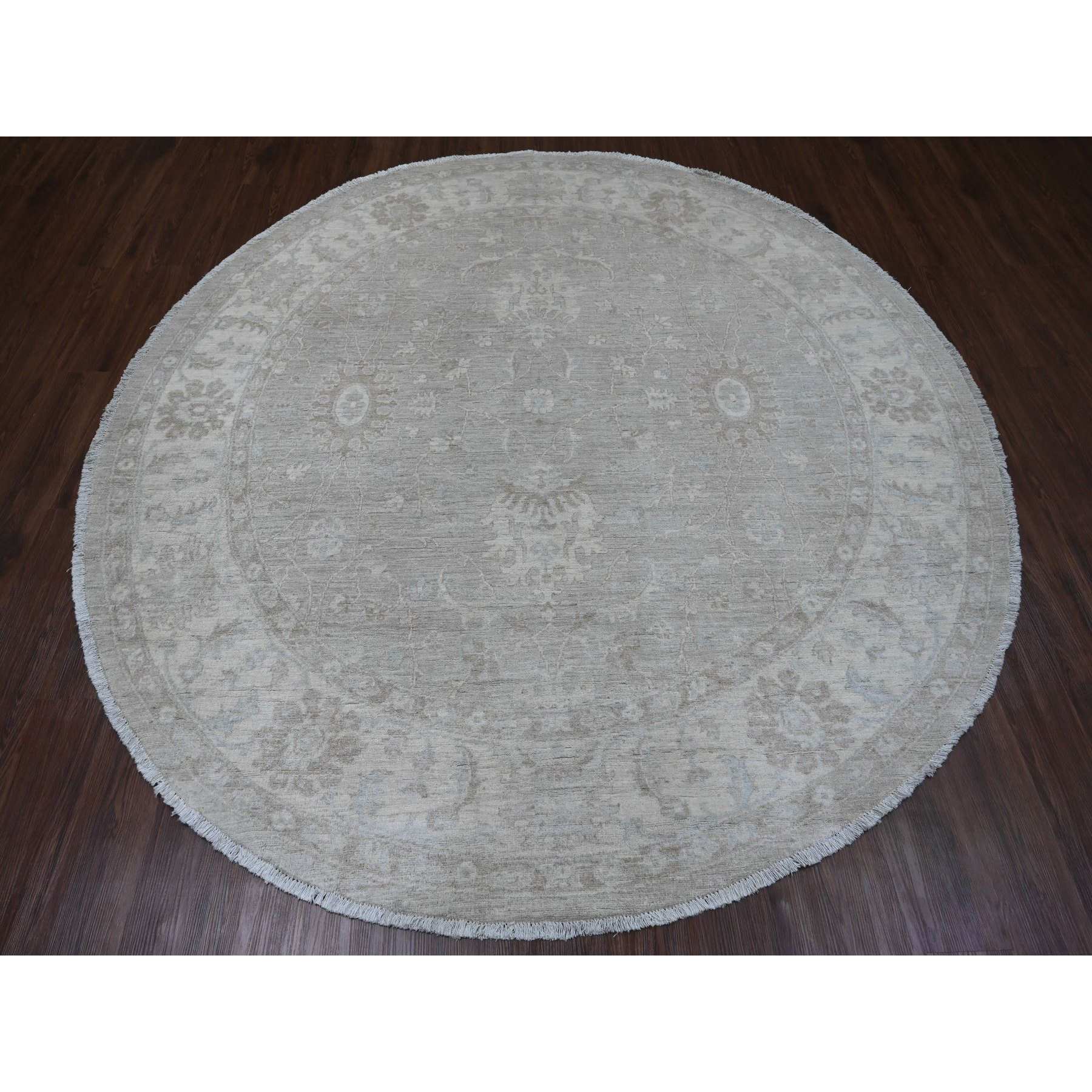 Oushak-And-Peshawar-Hand-Knotted-Rug-448975