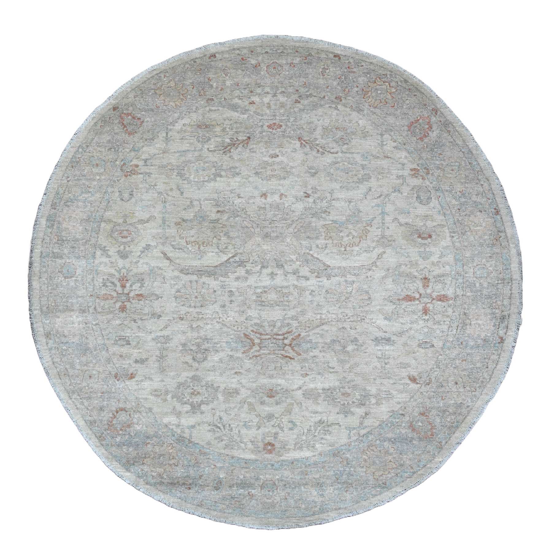 Oushak-And-Peshawar-Hand-Knotted-Rug-448980