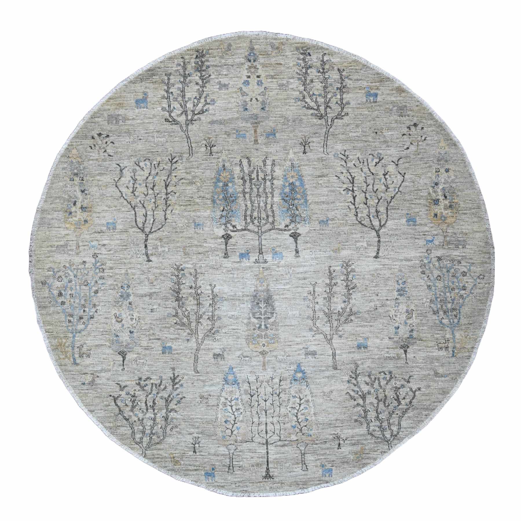 Oushak-And-Peshawar-Hand-Knotted-Rug-448985