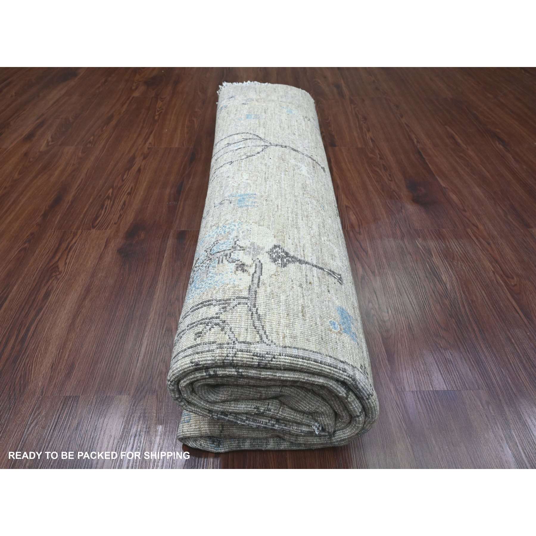 Oushak-And-Peshawar-Hand-Knotted-Rug-448985