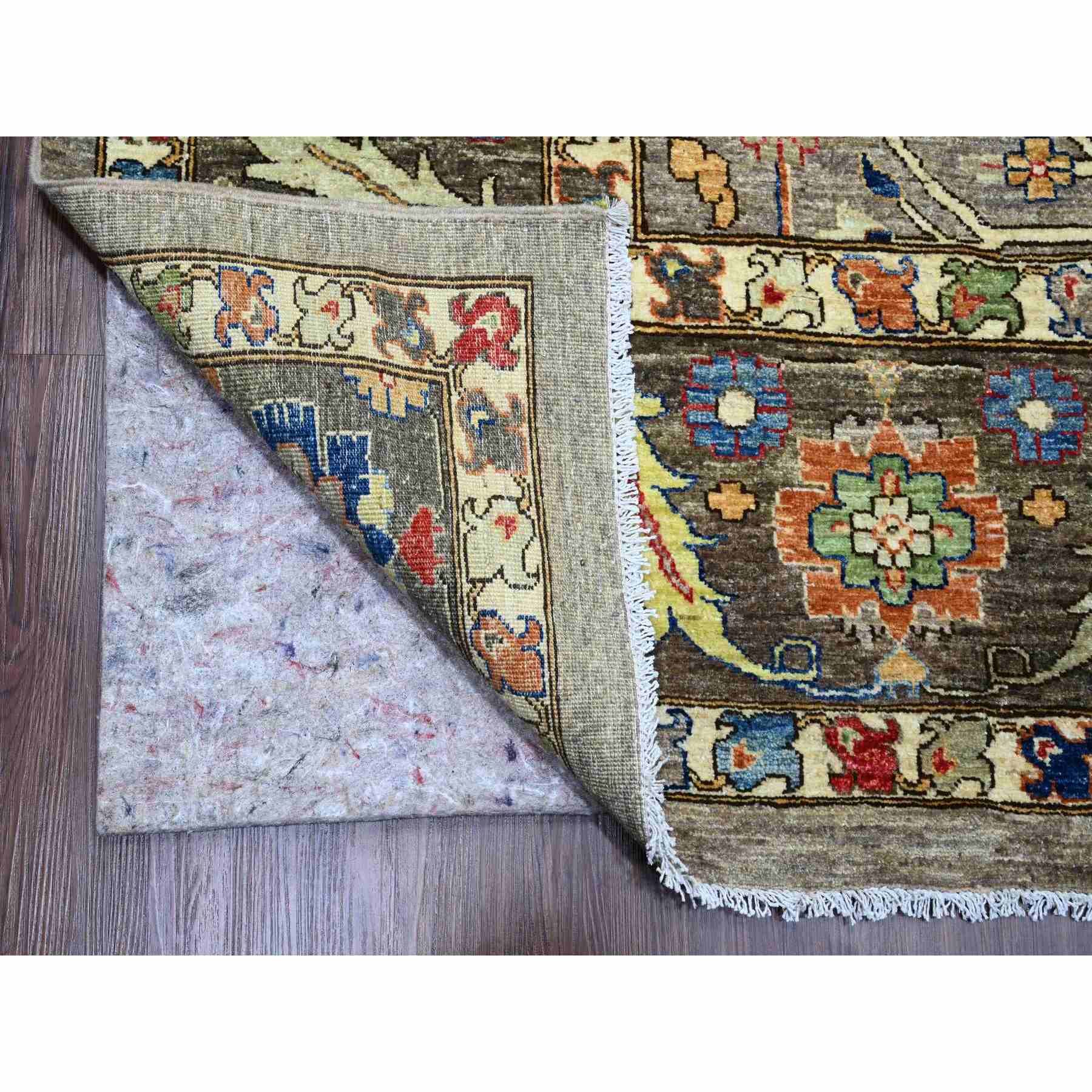 Oushak-And-Peshawar-Hand-Knotted-Rug-448990