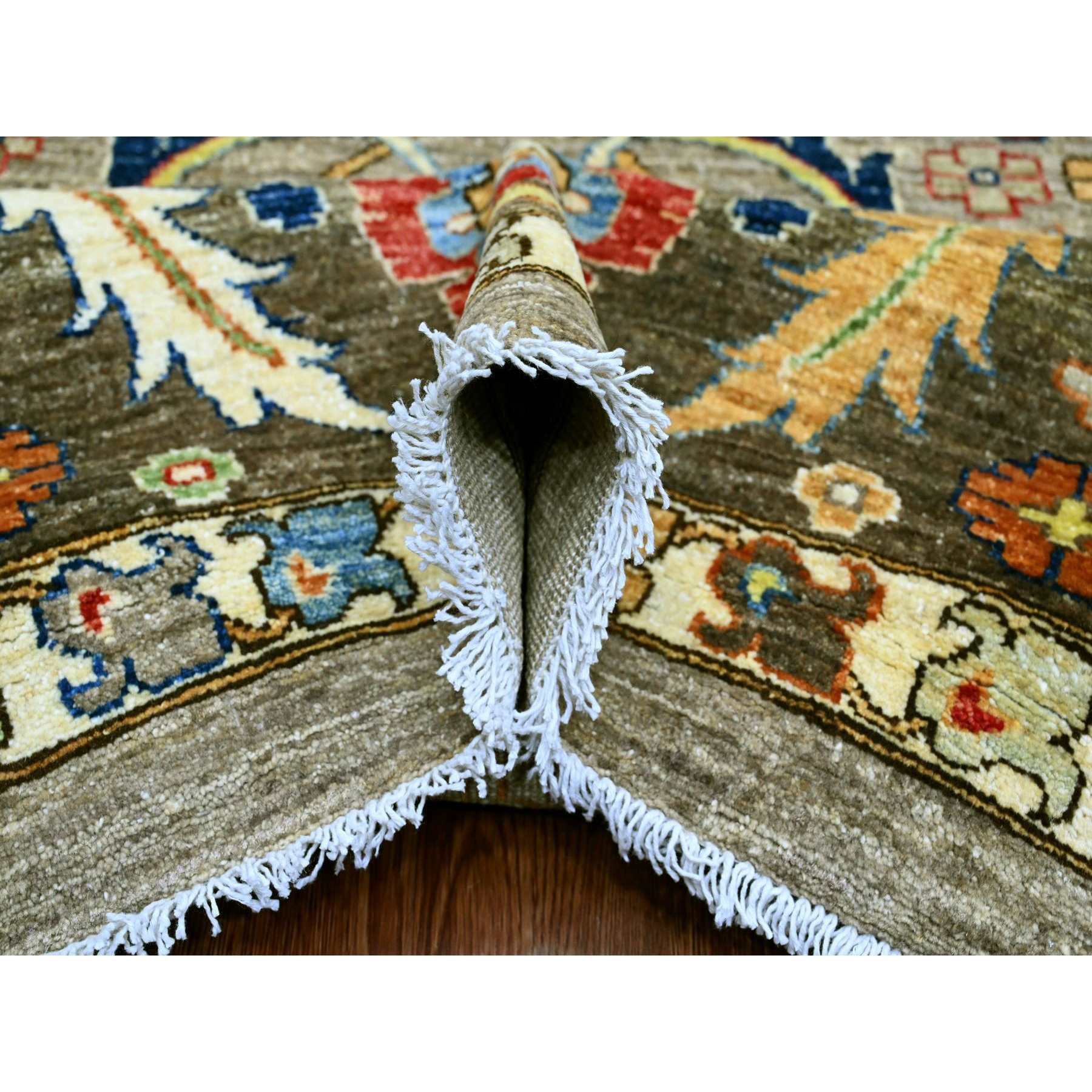Oushak-And-Peshawar-Hand-Knotted-Rug-448990