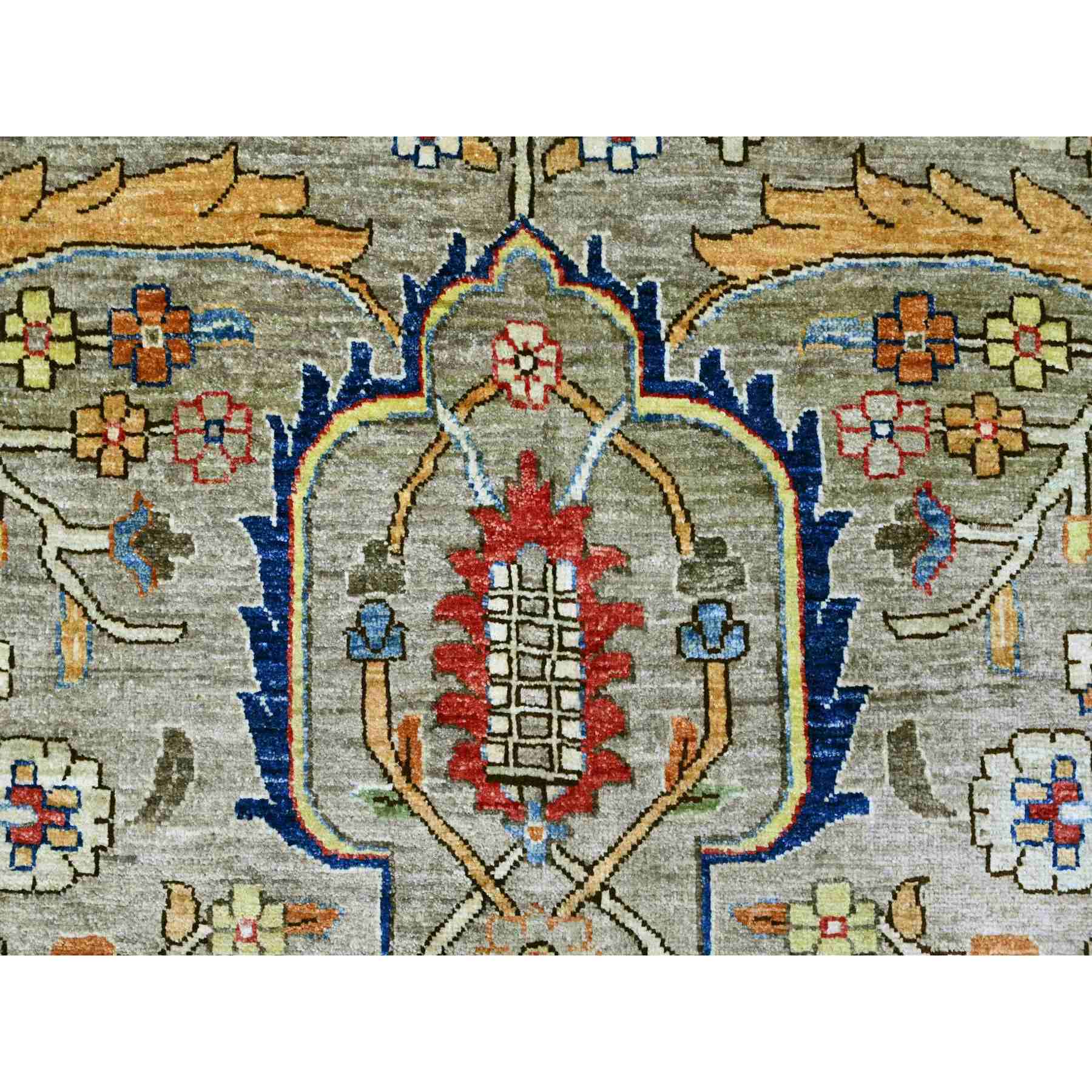 Oushak-And-Peshawar-Hand-Knotted-Rug-448990
