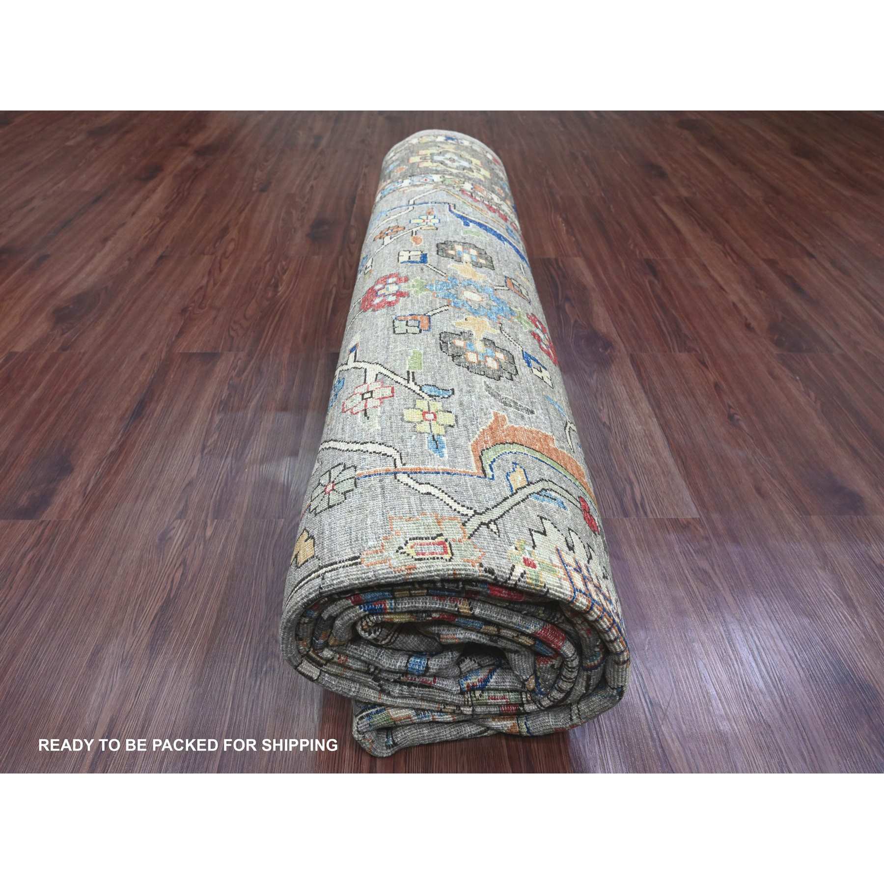 Oushak-And-Peshawar-Hand-Knotted-Rug-448990
